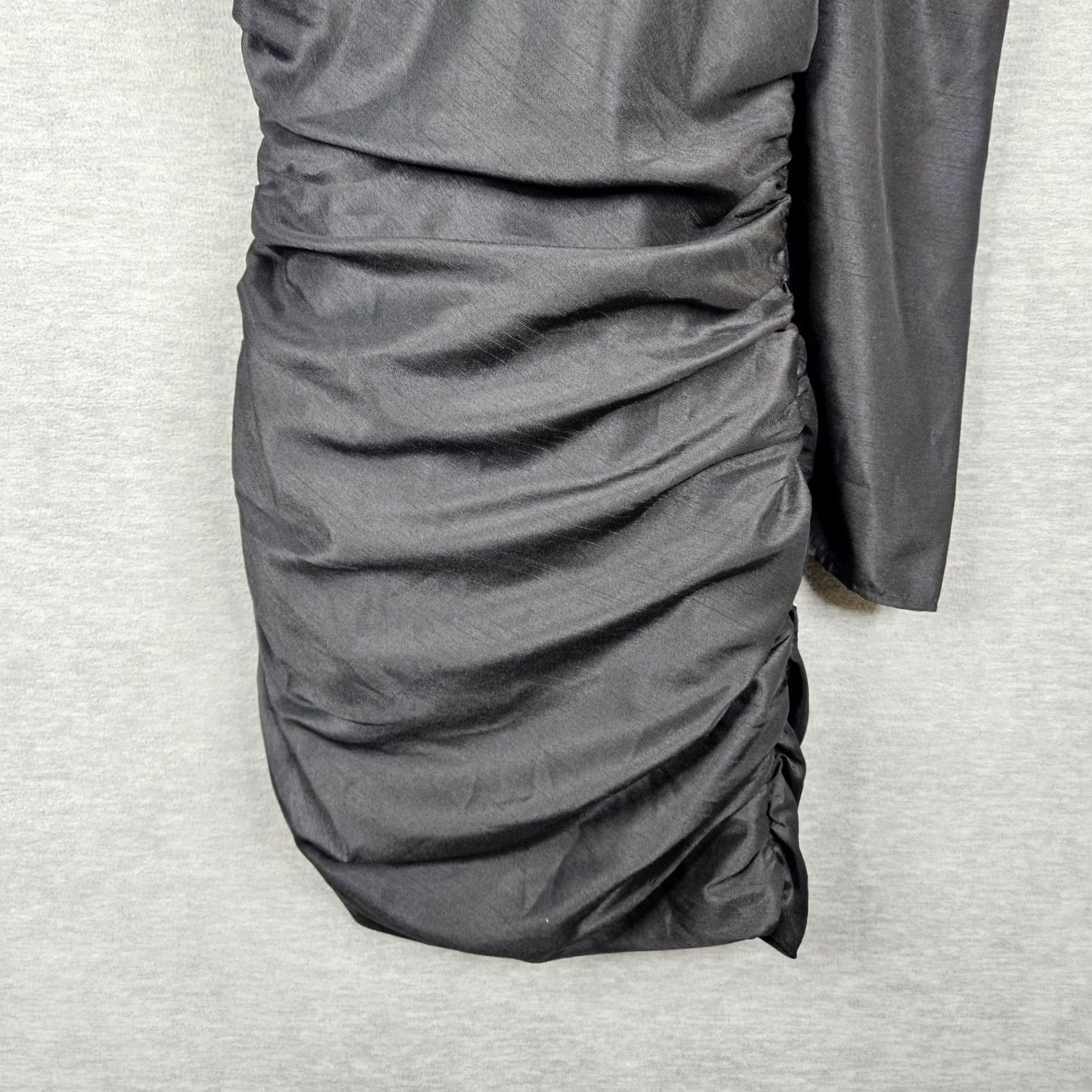 Vintage Aritzia Wilfred rHAPSODY Black One-Shoulder Ruched Dress Size 6 Size M / US 6-8 / IT 42-44 - 4 Thumbnail