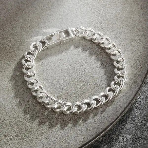 Other Vintage Silver Chain Bracelet Size ONE SIZE - 2 Thumbnail