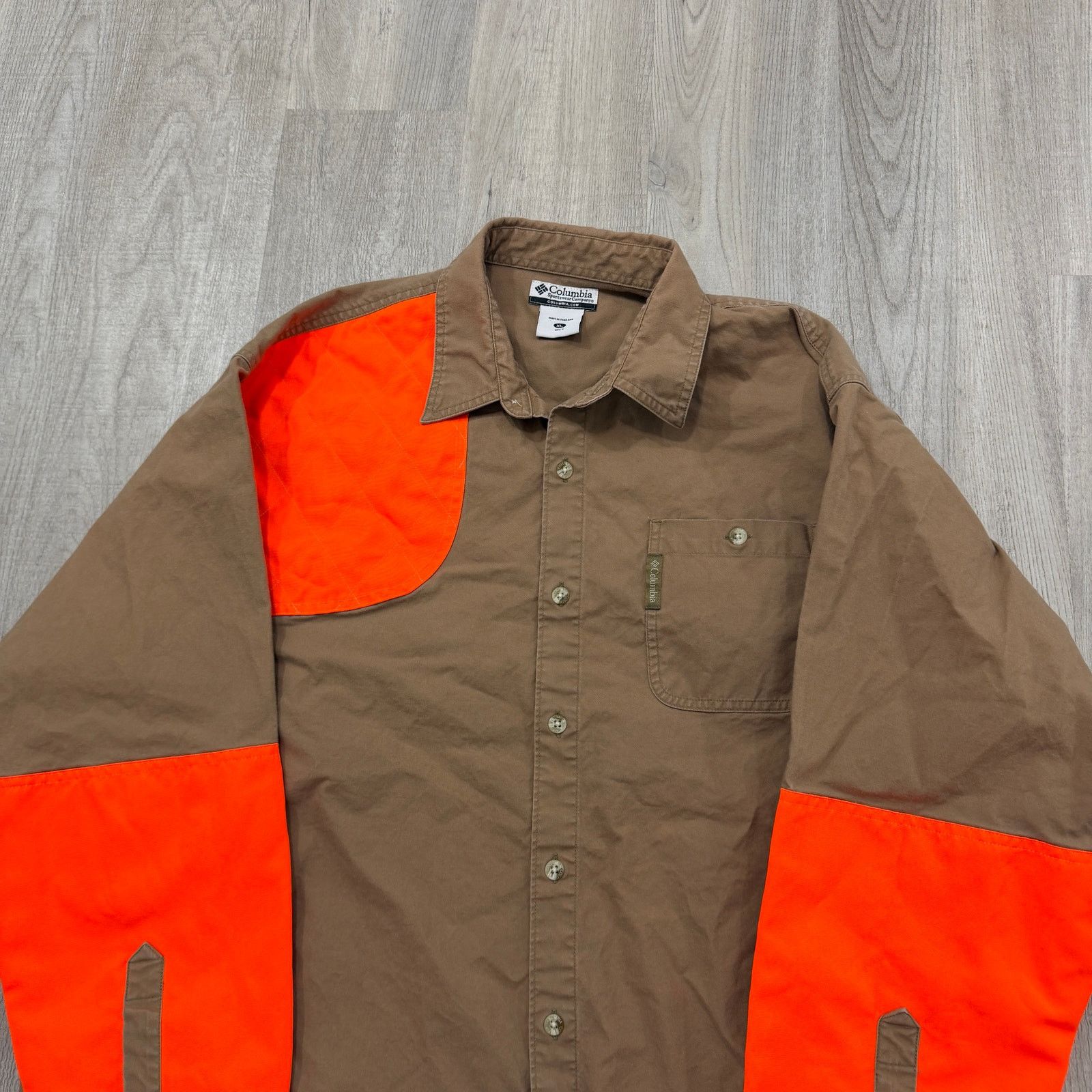 Columbia Columbia Shooting Shirt Men's Extra Large Tan Blaze Orange Size US XL / EU 56 / 4 - 2 Thumbnail