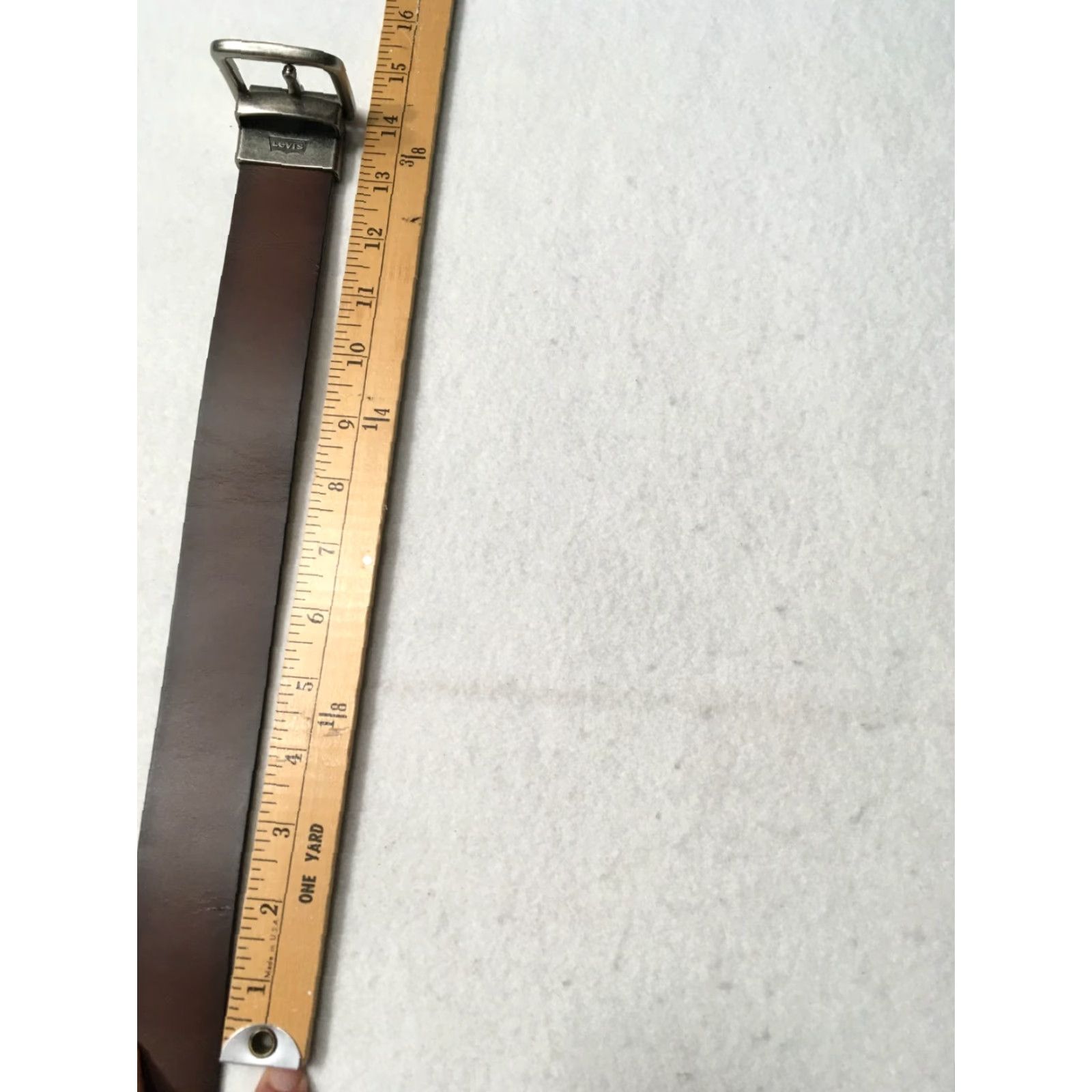 Levi's Levi's Brown Leather Work Belt Men's 44 Buckle Adjustable Regular Leather Work Belt Mens 44 Brown US Vintage Style Belt Size 44 - 3 Thumbnail