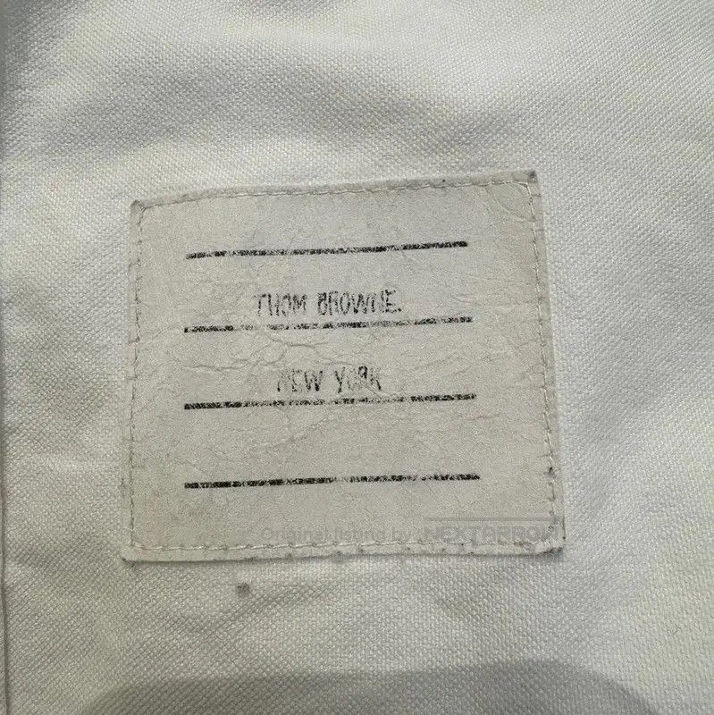 Thom Browne Thom Browne White Cotton Striped Long Sleeve Shirt . Size US M / EU 48-50 / 2 - 7 Thumbnail