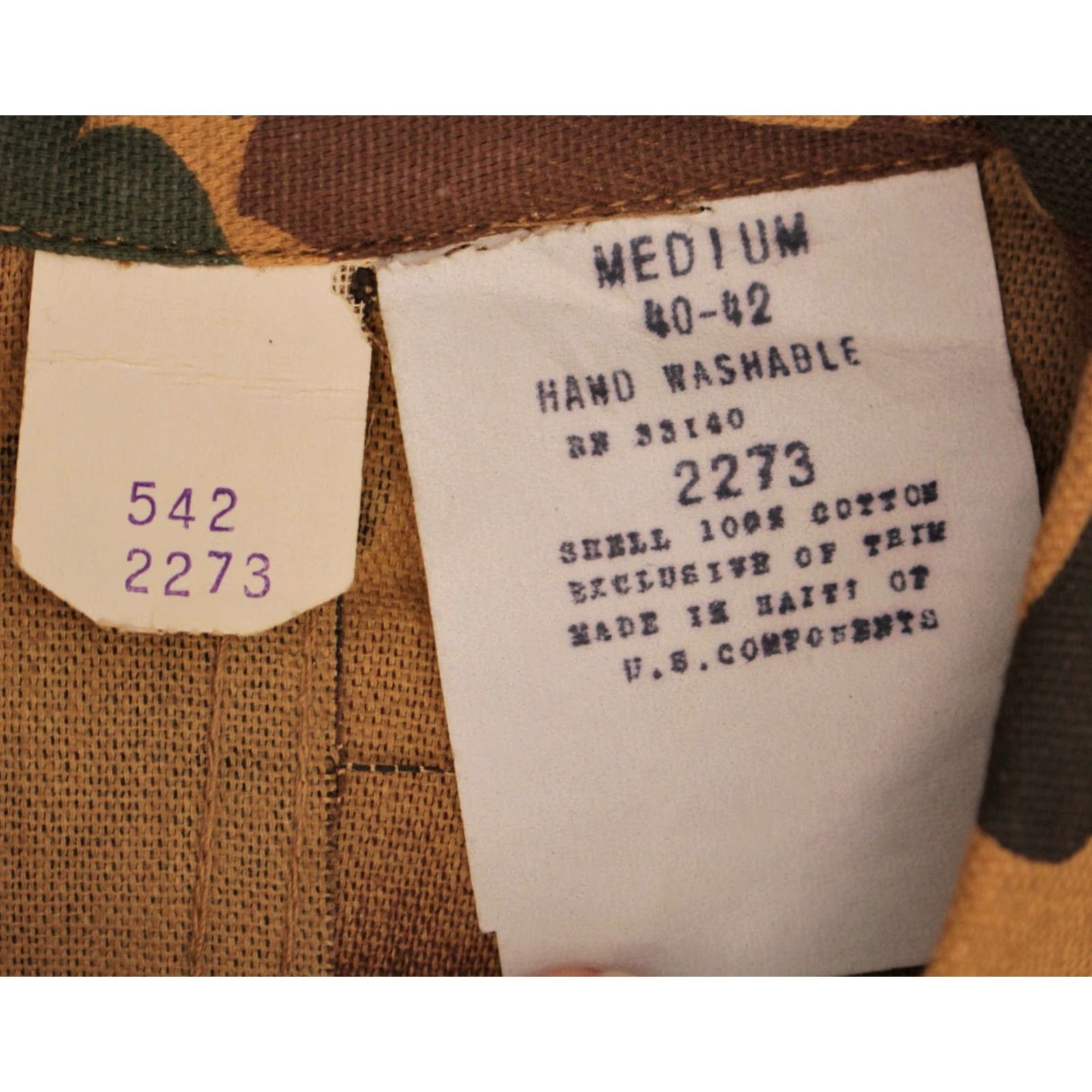 Vintage VINTAGE Mens Camouflage Duck Hunter Coveralls 70s Size M Green Cotton Inseam 30.5 Size US 31 - 3 Thumbnail