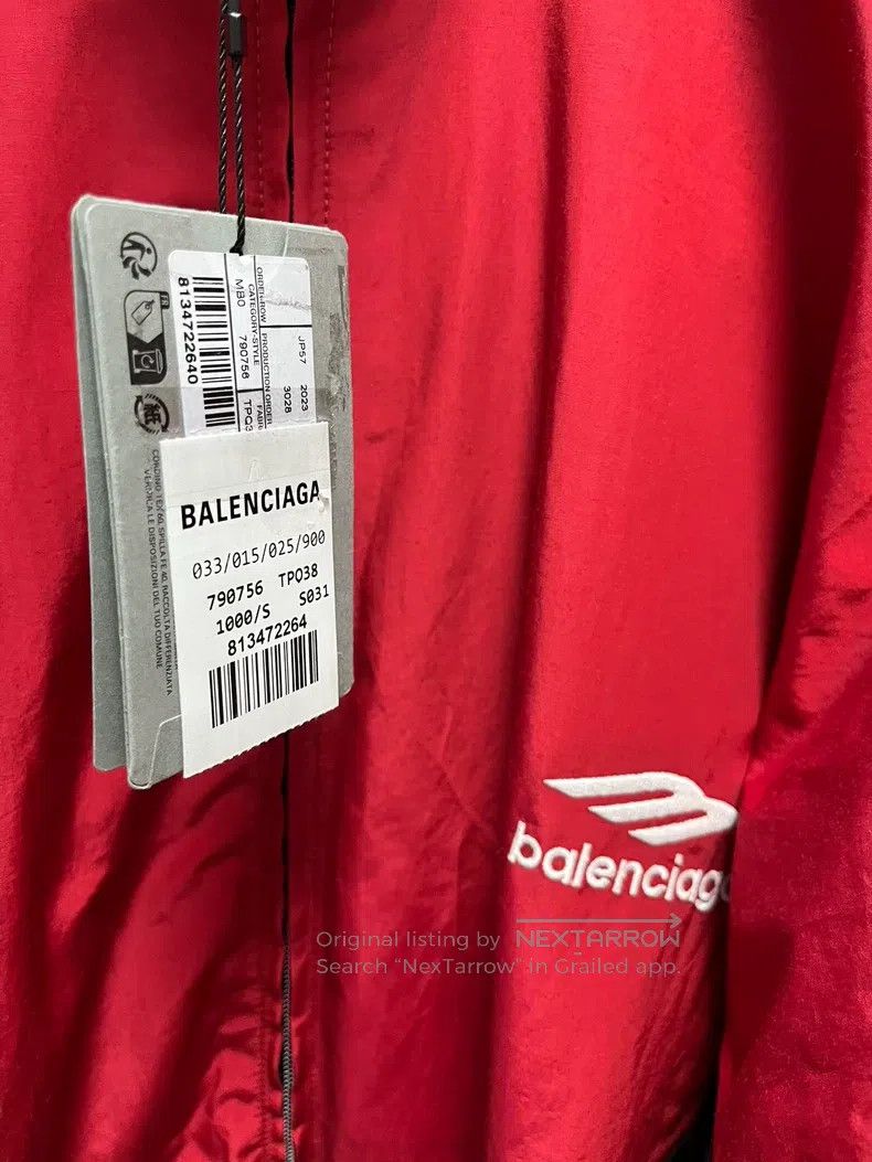 Balenciaga Balenciaga Black and Red 3B Color-Blocked Zip-Up Stand-Up Size US S / EU 44-46 / 1 - 3 Thumbnail