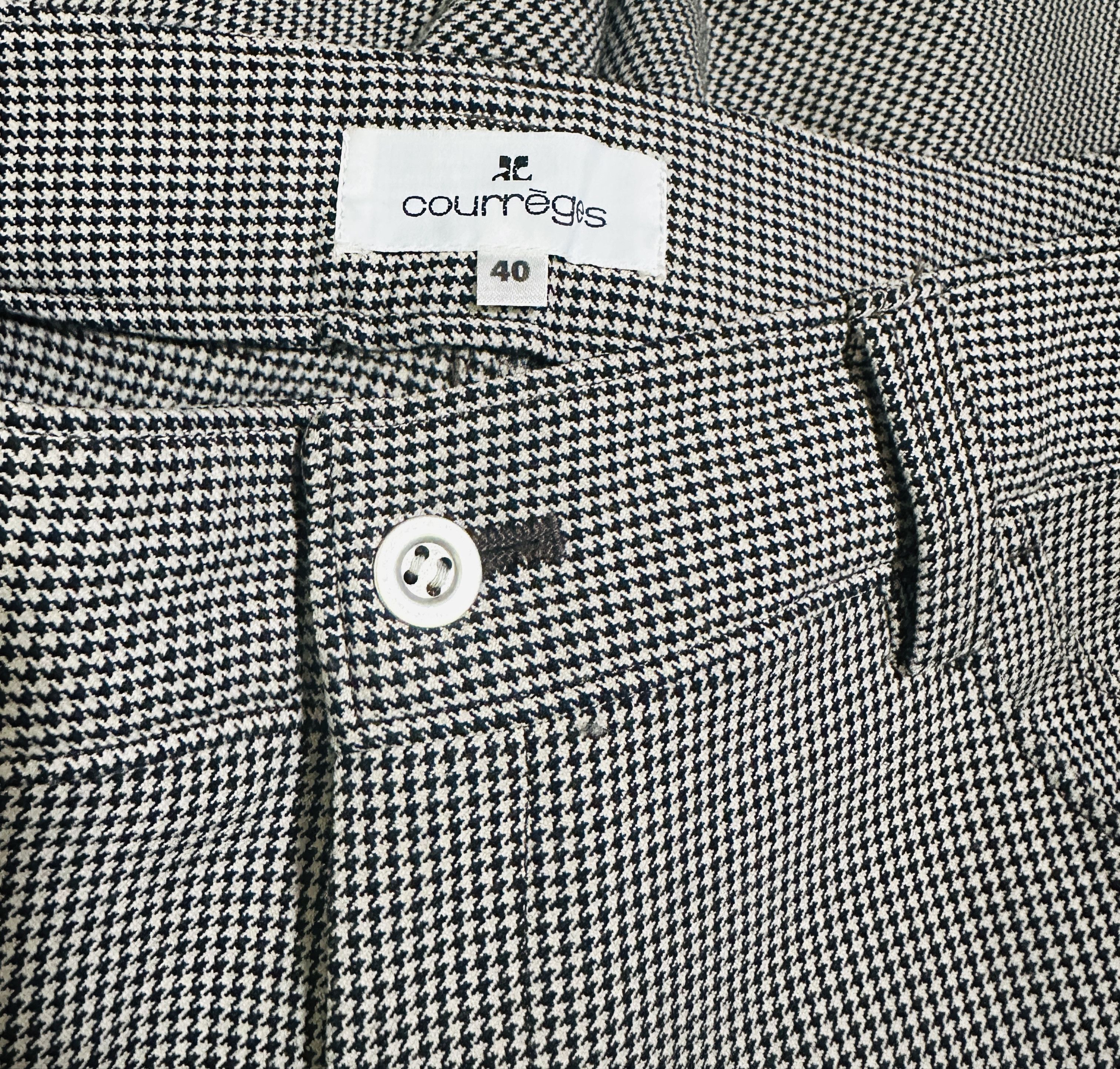 Courreges Houndstooth trousers Size 28" / US 6 / IT 42 - 6 Thumbnail