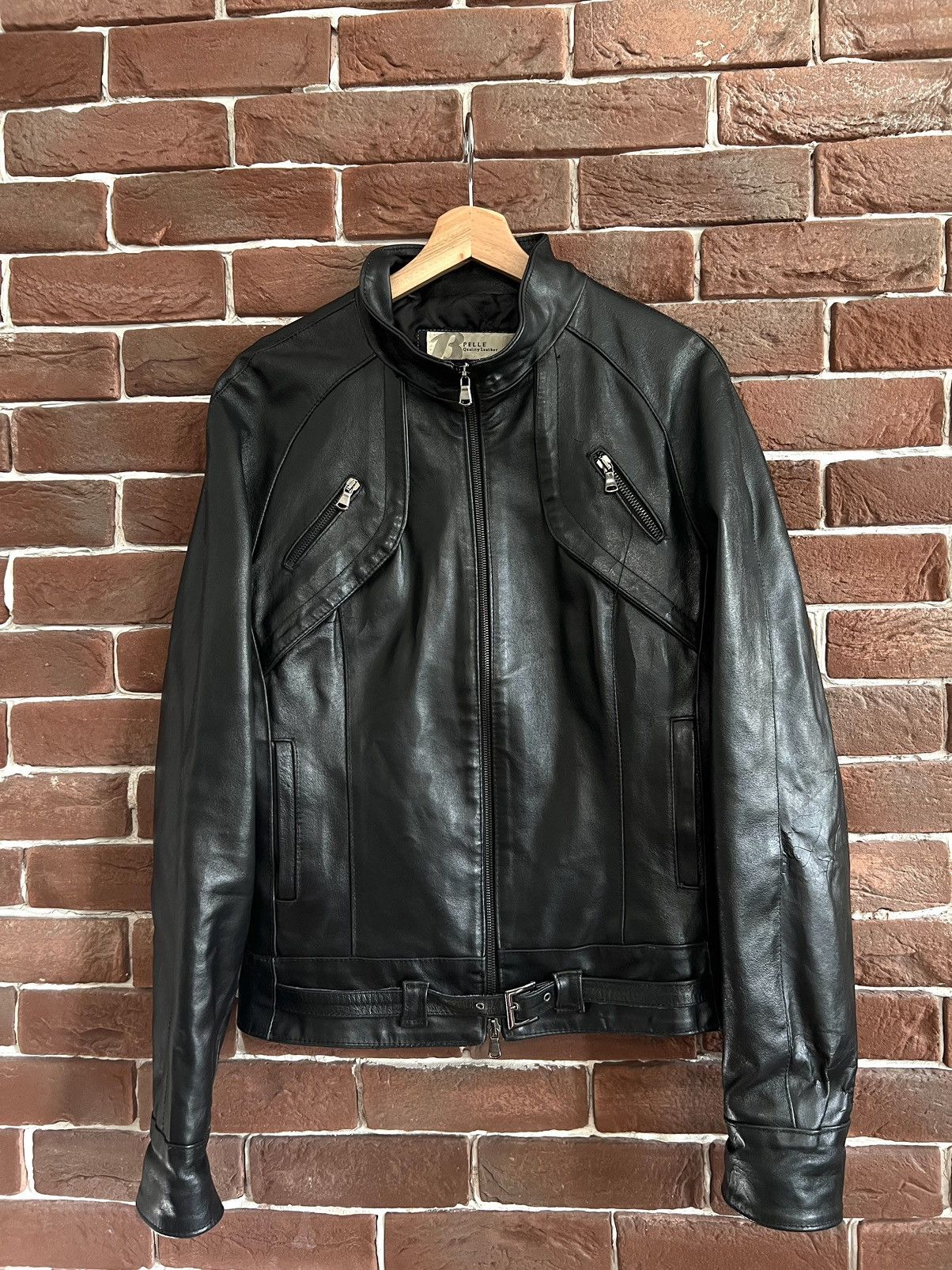Leather Vintage Genuine Real Leather Jacket High Quality Rock Punk Size US M / EU 48-50 / 2 - 1 Thumbnail