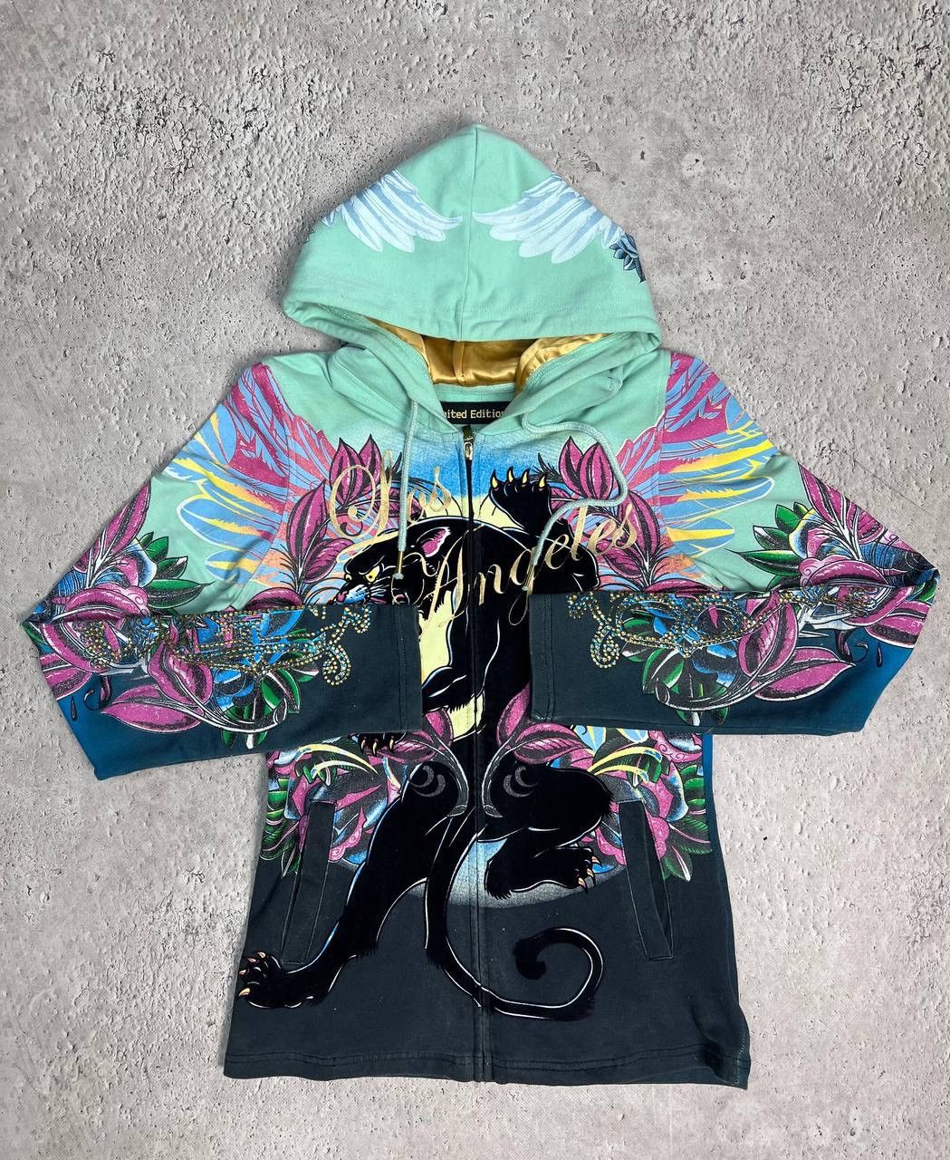 Ed Hardy × Vintage Vintage Ed Hardy Hoodie love kill slowly skull panther Y2K Size US L / EU 52-54 / 3 - 5 Thumbnail