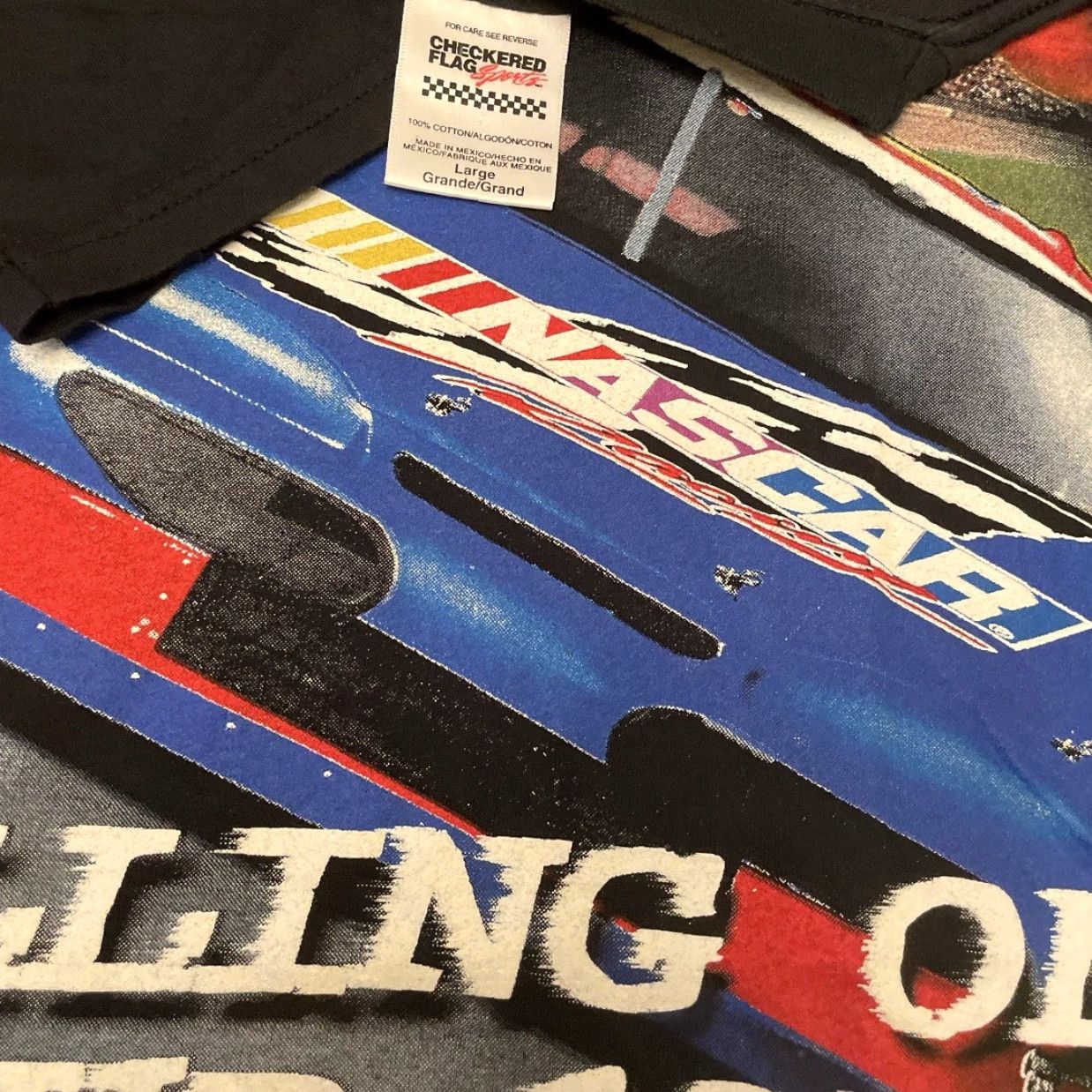 NASCAR VINTAGE 90s Nascar Double-Sided Winston Cup Rolling On Tour Shirt Men L Black Mens Size US L / EU 52-54 / 3 - 3 Thumbnail