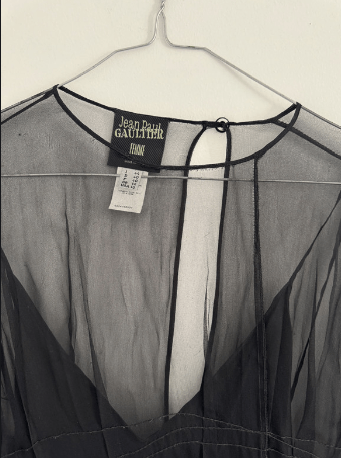 Japanese Brand × Jean Paul Gaultier Jean Paul Gaultier Dress Skirt Mesh Top Tattoo Jacket EX0113 Size L / US 10 / IT 46 - 5 Thumbnail