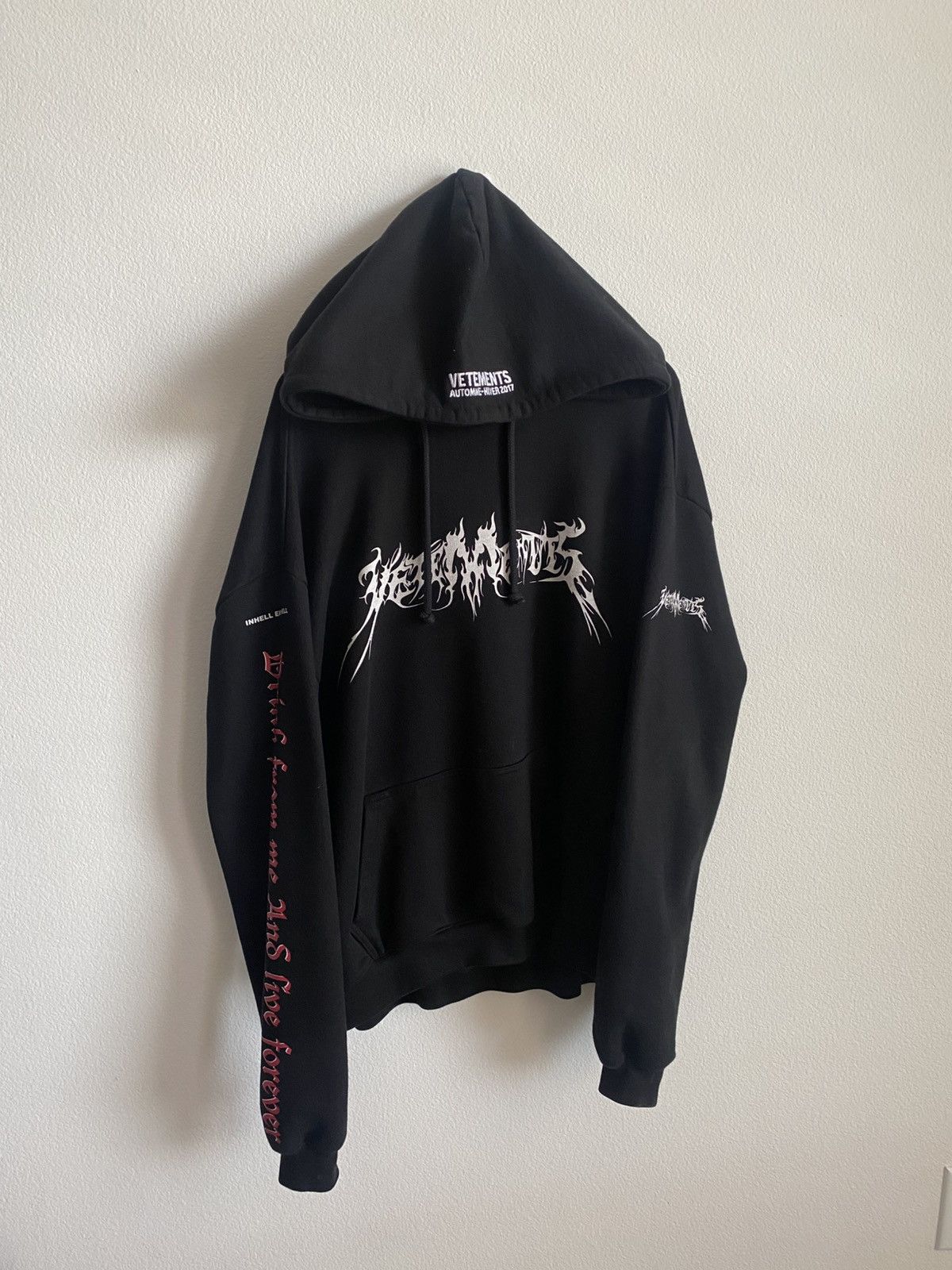 VETEMENTS 17AW TFD ZIP UP Hoodie 最終値下げ Vetements FW17 Oversized Total Fucking Darkness Zip Up
