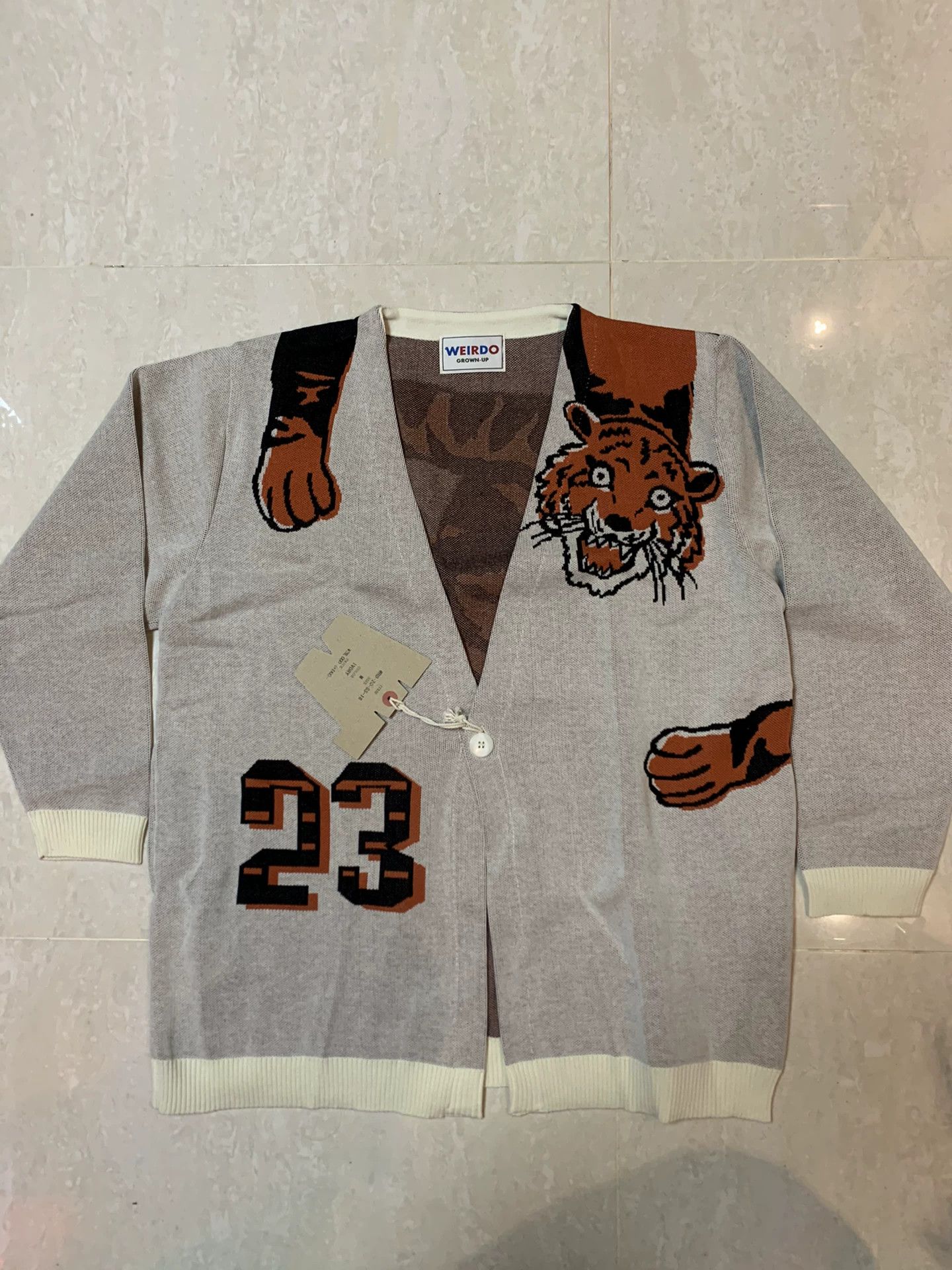 Absurd Weirdo Tiger Cardigan 3/4 Sleeves Size US M / EU 48-50 / 2 - 1 Thumbnail