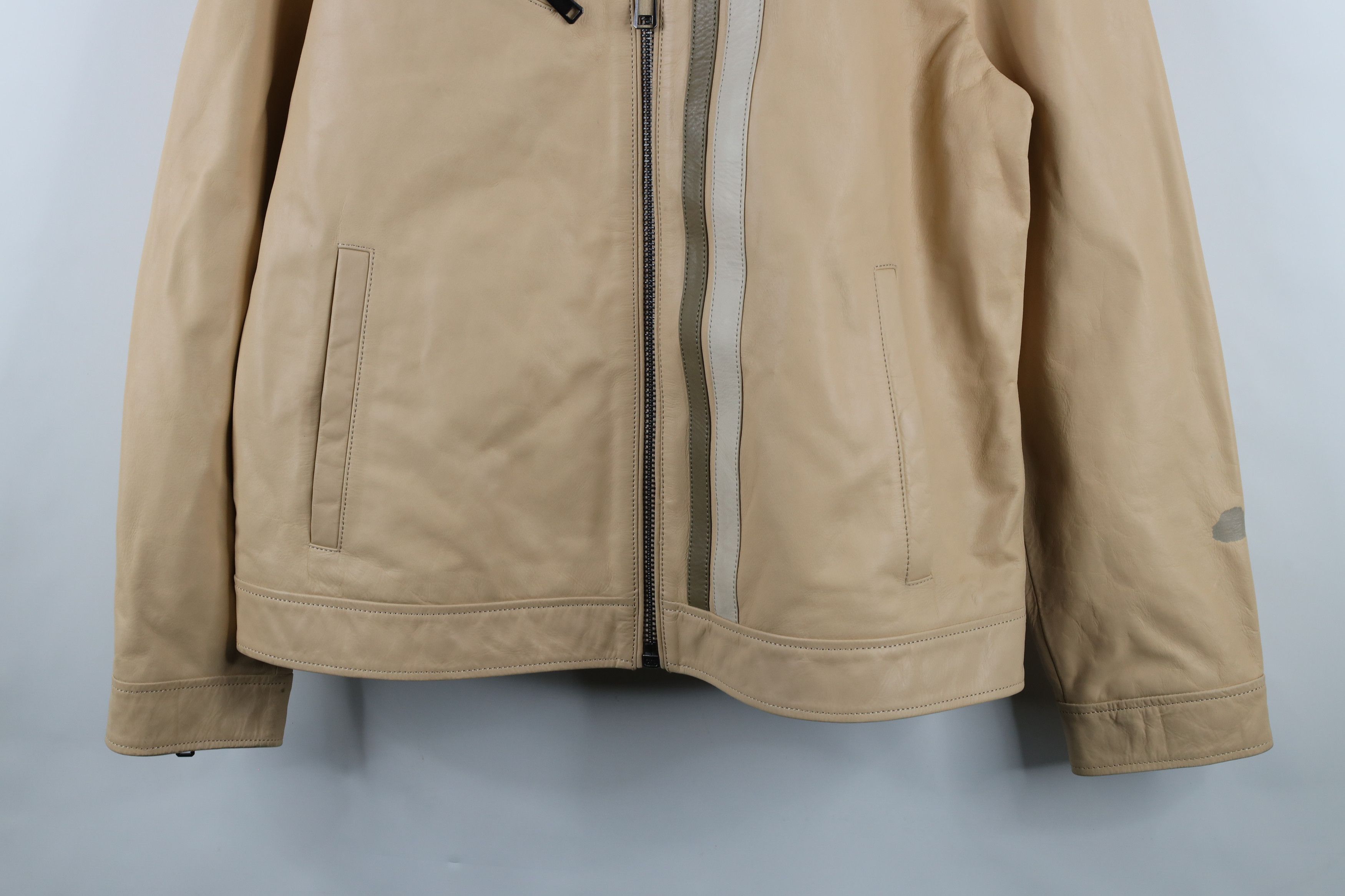 Vintage Vintage 90s Streetwear Leather Cafe Racer Bomber Jacket Size US XL / EU 56 / 4 - 3 Thumbnail