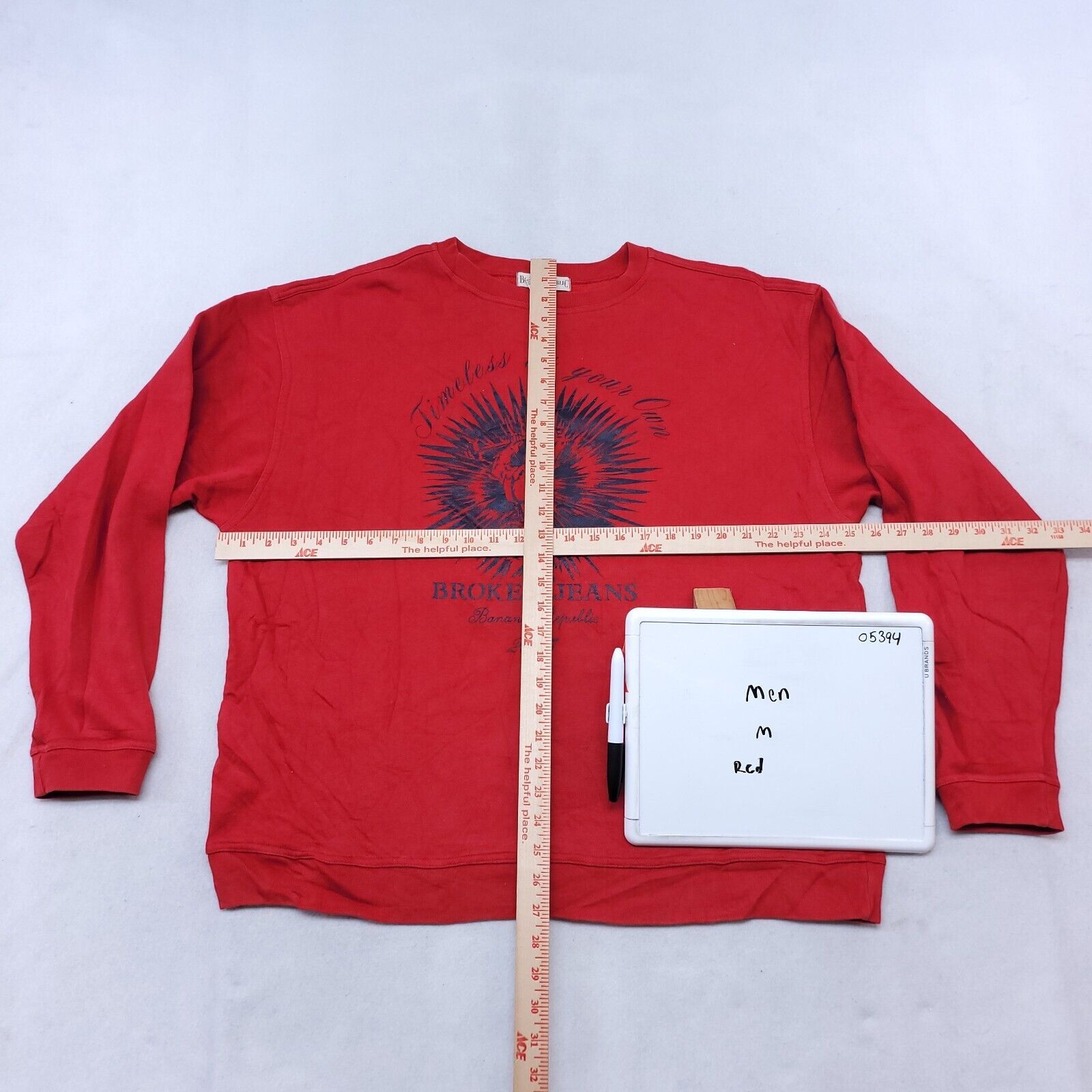 Banana Republic Banana Republic Pullover Sweatshirt Mens Size Medium M Red Size US M / EU 48-50 / 2 - 7 Thumbnail