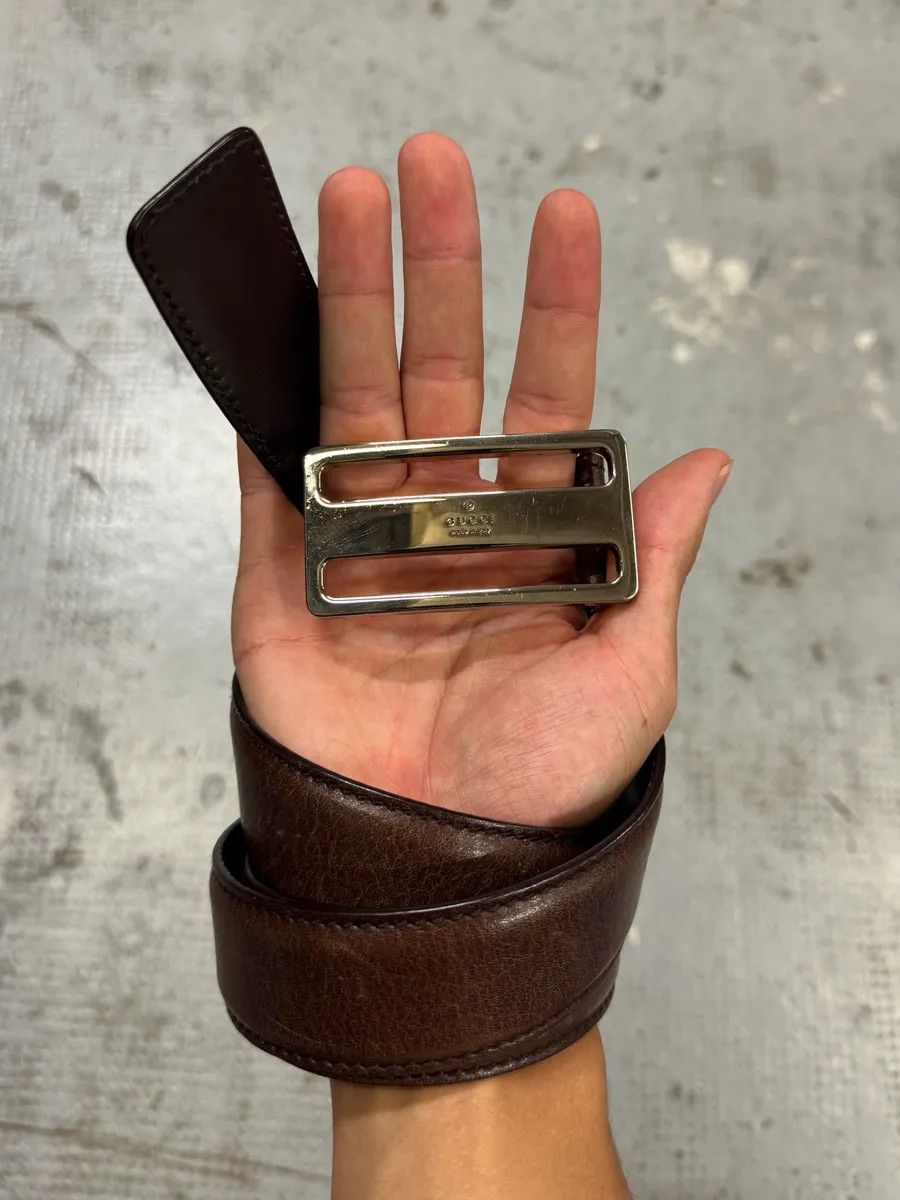 Gucci 2000s Gucci Brown Leather Belt Size ONE SIZE - 1 Thumbnail