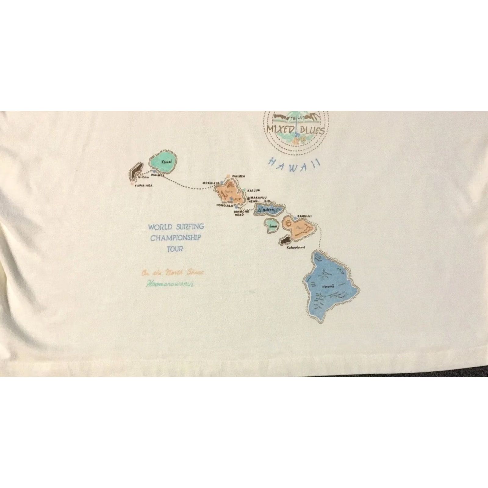 Vintage VINTAGE World Surf Championship Shirt 80s Hawaii Quiksilver OP 70s Crop Beige Womens Size ONE SIZE - 4 Thumbnail