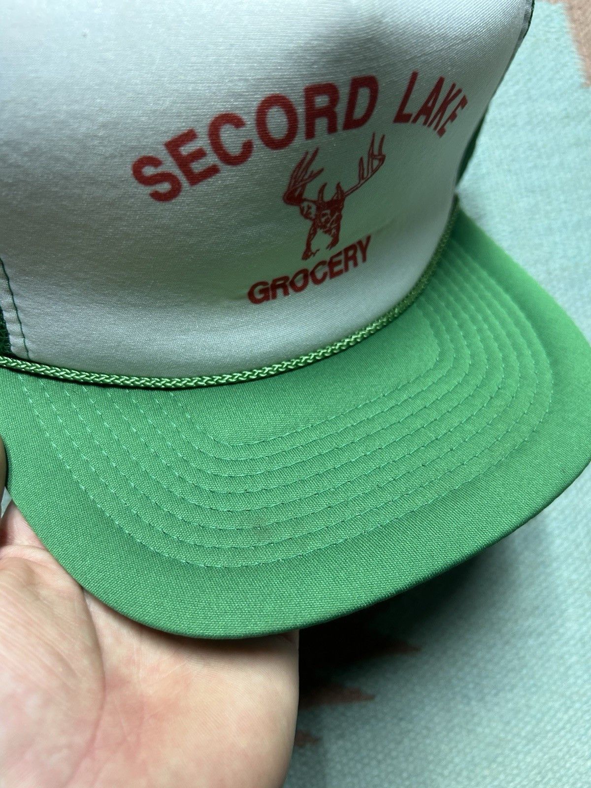 Vintage Vtg trucker hat Secord Lake Grocery Michigan deer buck anima Size ONE SIZE - 3 Thumbnail