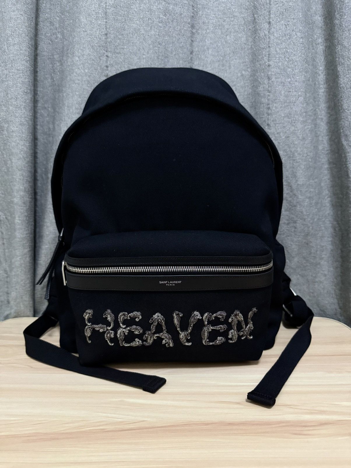 Saint Laurent Paris 2017 Saint Laurent "HEAVEN" embellished City backpack Size ONE SIZE - 1 Thumbnail