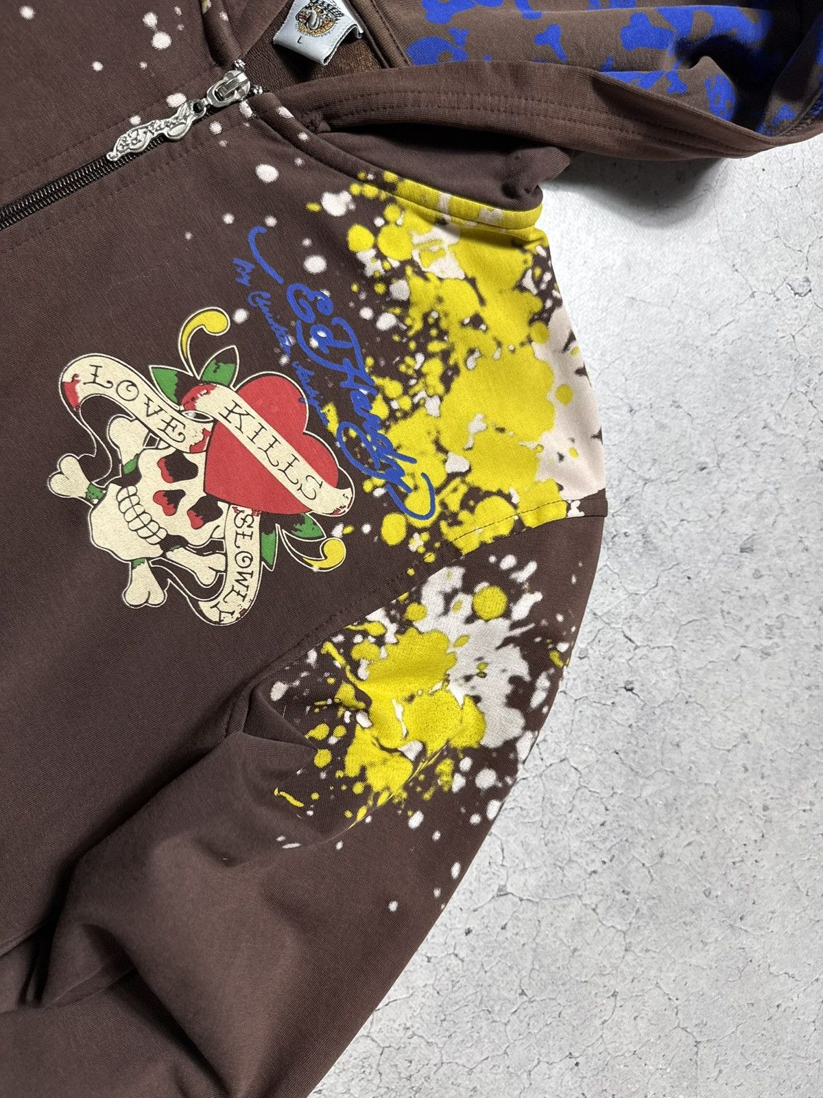 Ed Hardy Ed Hardy by Christian Audigier Women’s Full Zip Hoodie Size L / US 10 / IT 46 - 6 Thumbnail