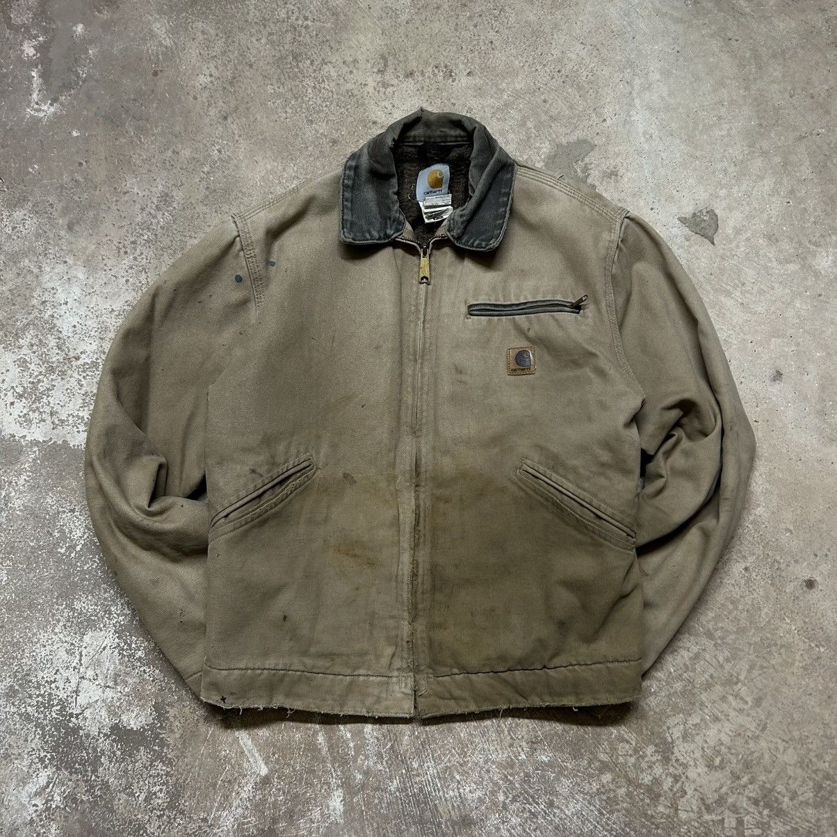 Faded Tan Vintage Carhartt Detroit Jacket J97 SDL