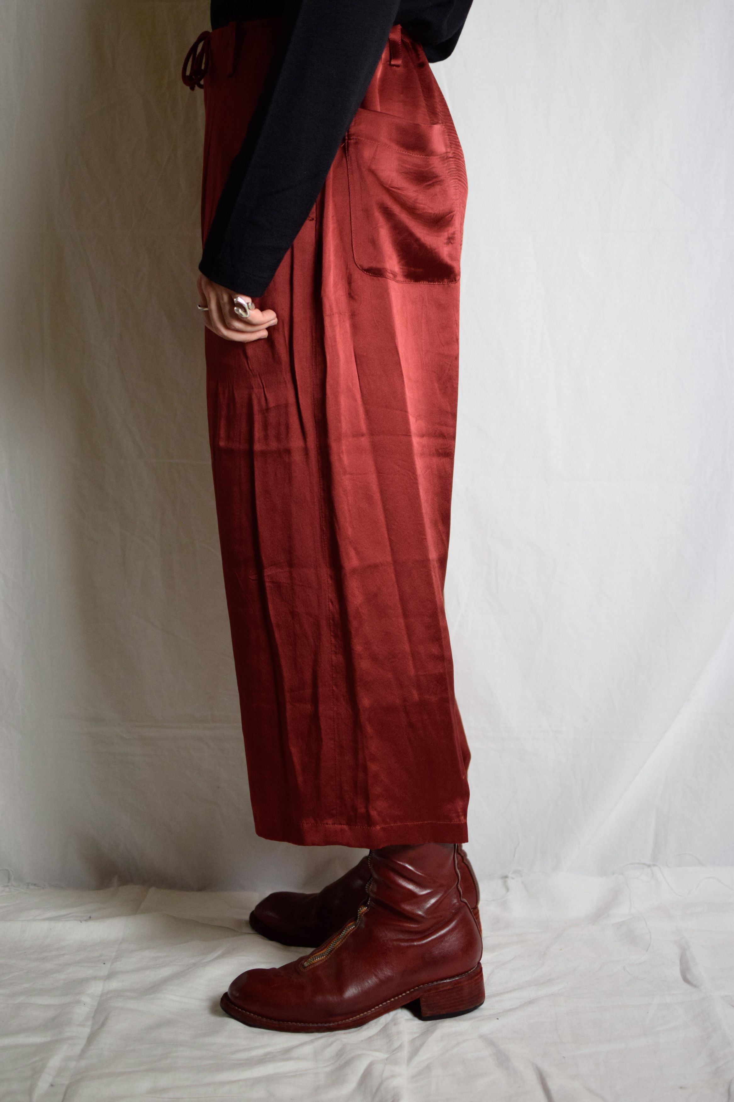 Yohji Yamamoto YYPH AW12 Red Silk Pants - HD-P29-406 Size US 34 / EU 50 - 5 Thumbnail