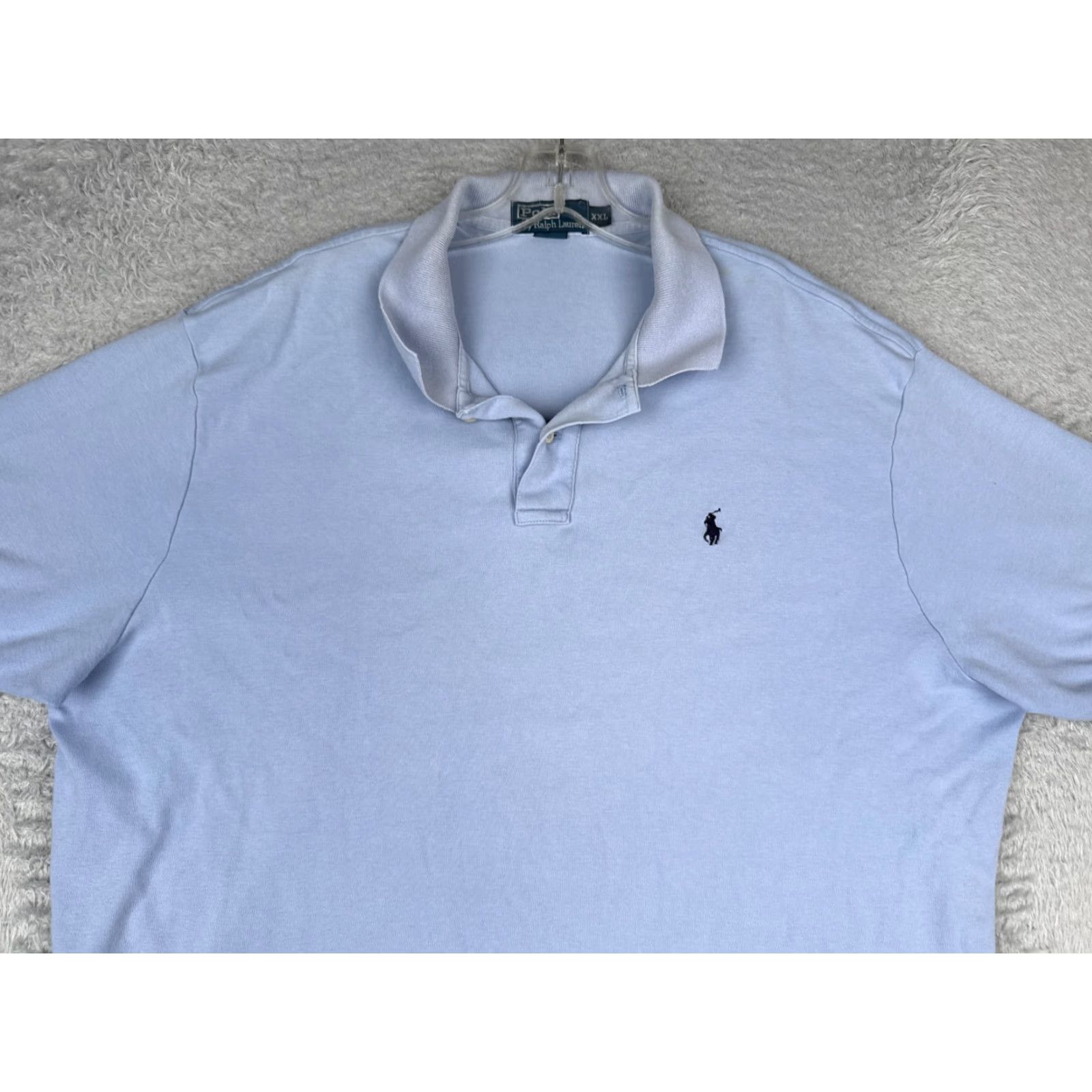 Ralph Lauren VINTAGE Polo Ralph Lauren Shirt Men 2XL Blue 100% Cotton Short Sleeve Golf Polo Shirt Men Navy Blue Golf Polo Shirt 2XL Size US XXL / EU 58 / 5 - 4 Thumbnail