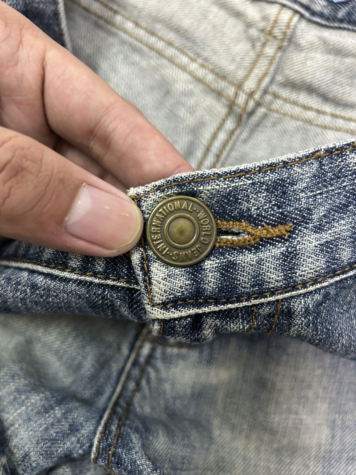 Japanese Brand Vintage Japanese Shuca Distressed Paint Splatter Jeans Size US 33 - 11 Thumbnail