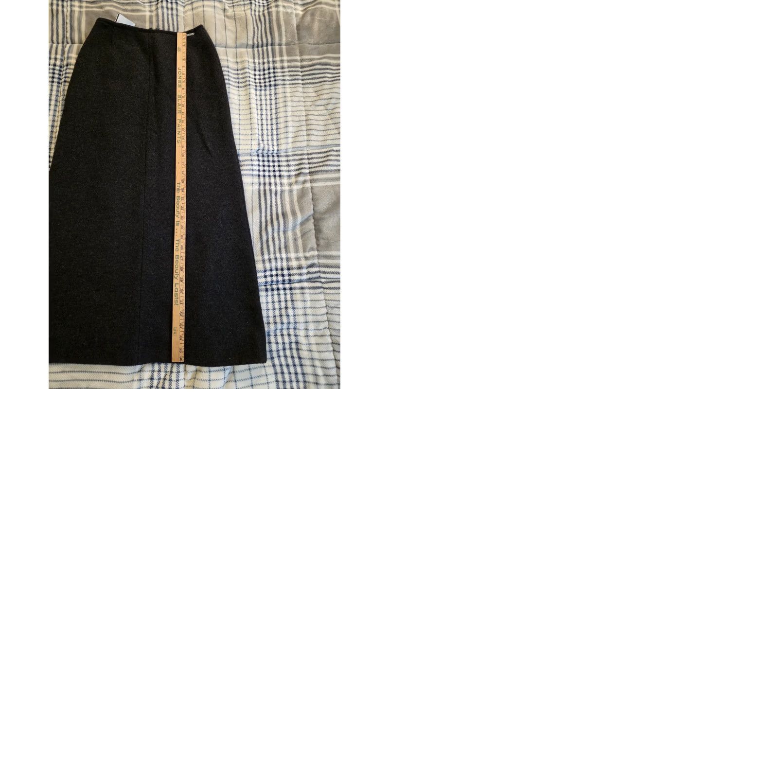Vintage Geiger Skirt A-Line Calf Length Wool Dark Grey Women EU 36 Small NWT Vintage Size 25" / US 0 / IT 36 - 9 Thumbnail