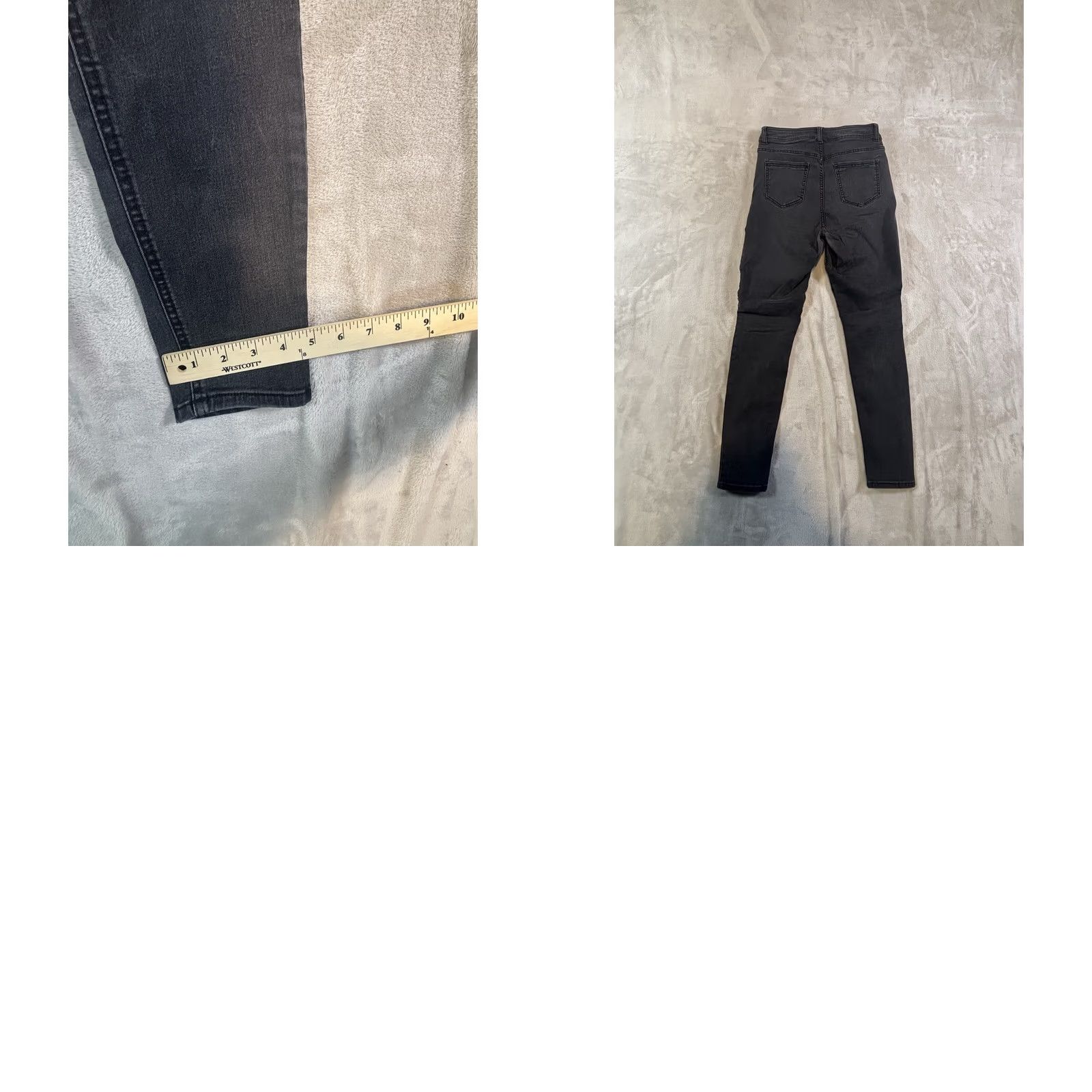 Vintage No Boundaries Jeans Women's 11 Skinny High Rise Black Denim Jeans Black 5-Pocket Pockets Stretch Womens Jeans Size 32" / US 10 / IT 46 - 8 Thumbnail