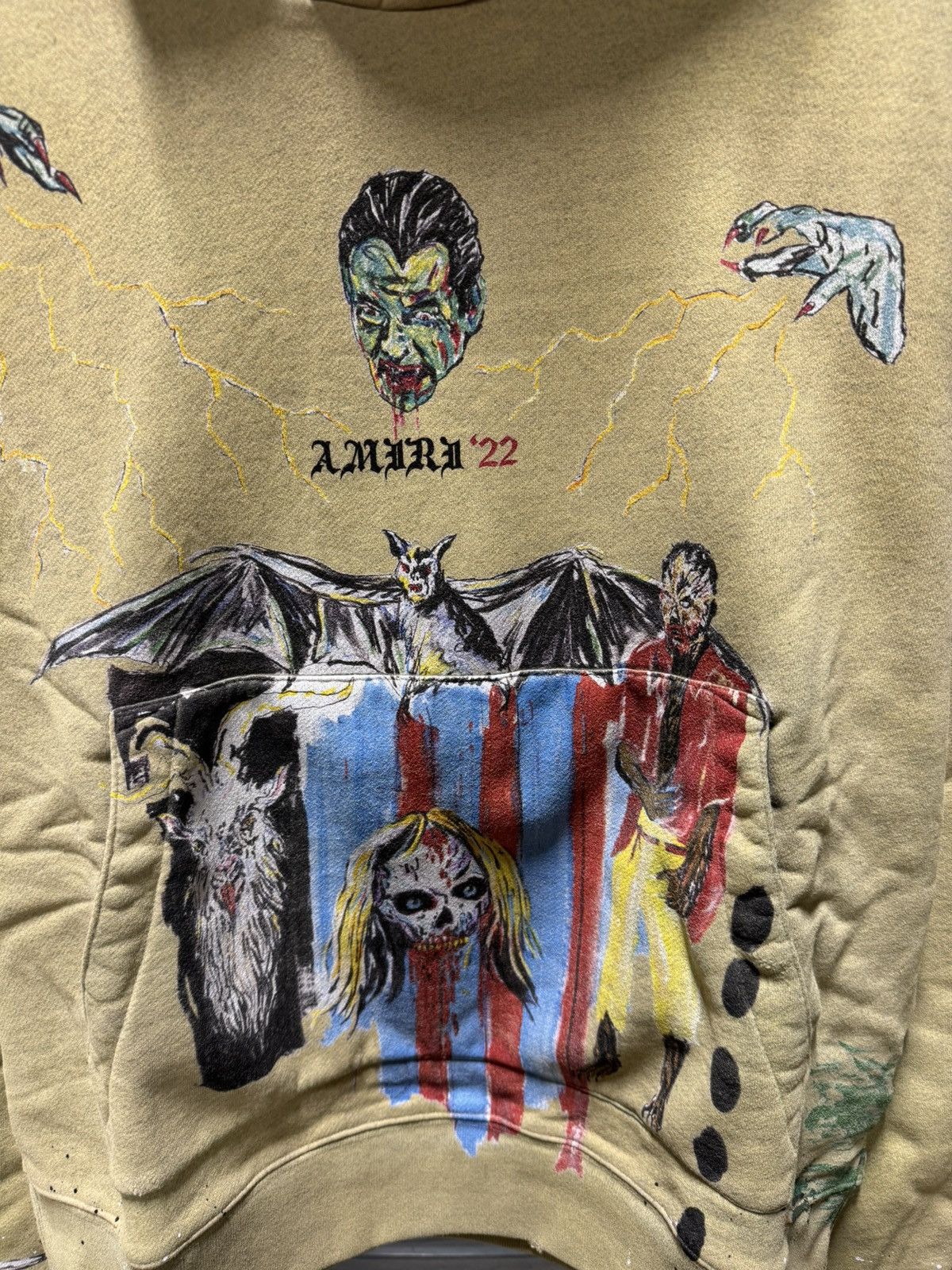 Amiri Amiri x Wes Lang Blood 38 Hoodie LIMITED NEW 1600$ Size US M / EU 48-50 / 2 - 4 Thumbnail