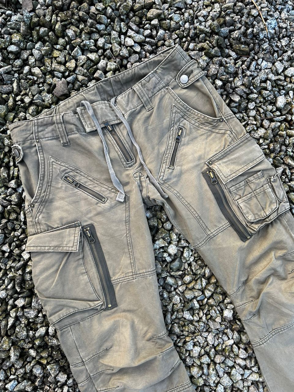 PPFM Japanese Brand PPFM Sunfaded Distress Cargo Pants Size US 34 / EU 50 - 6 Thumbnail
