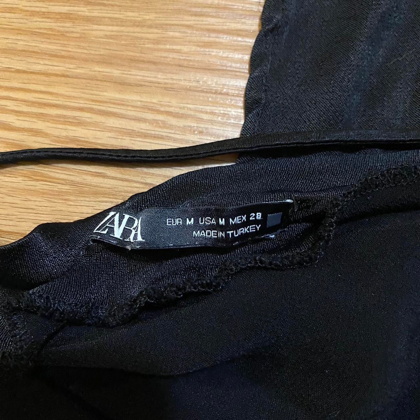 Zara Zara black satin cami top Size M / US 6-8 / IT 42-44 - 3 Thumbnail