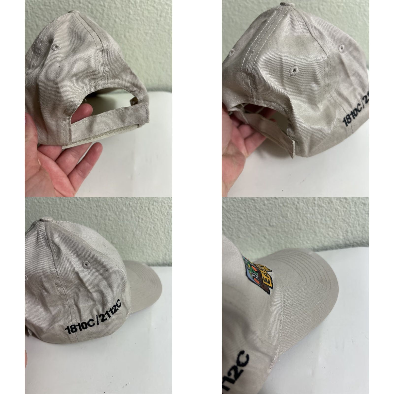 John Deere John Deere Earthmoving Solutions Hat Beige One Size Men Adjustable Strapback Cap Beige Hook Loop Baseball Cap Size ONE SIZE - 8 Thumbnail