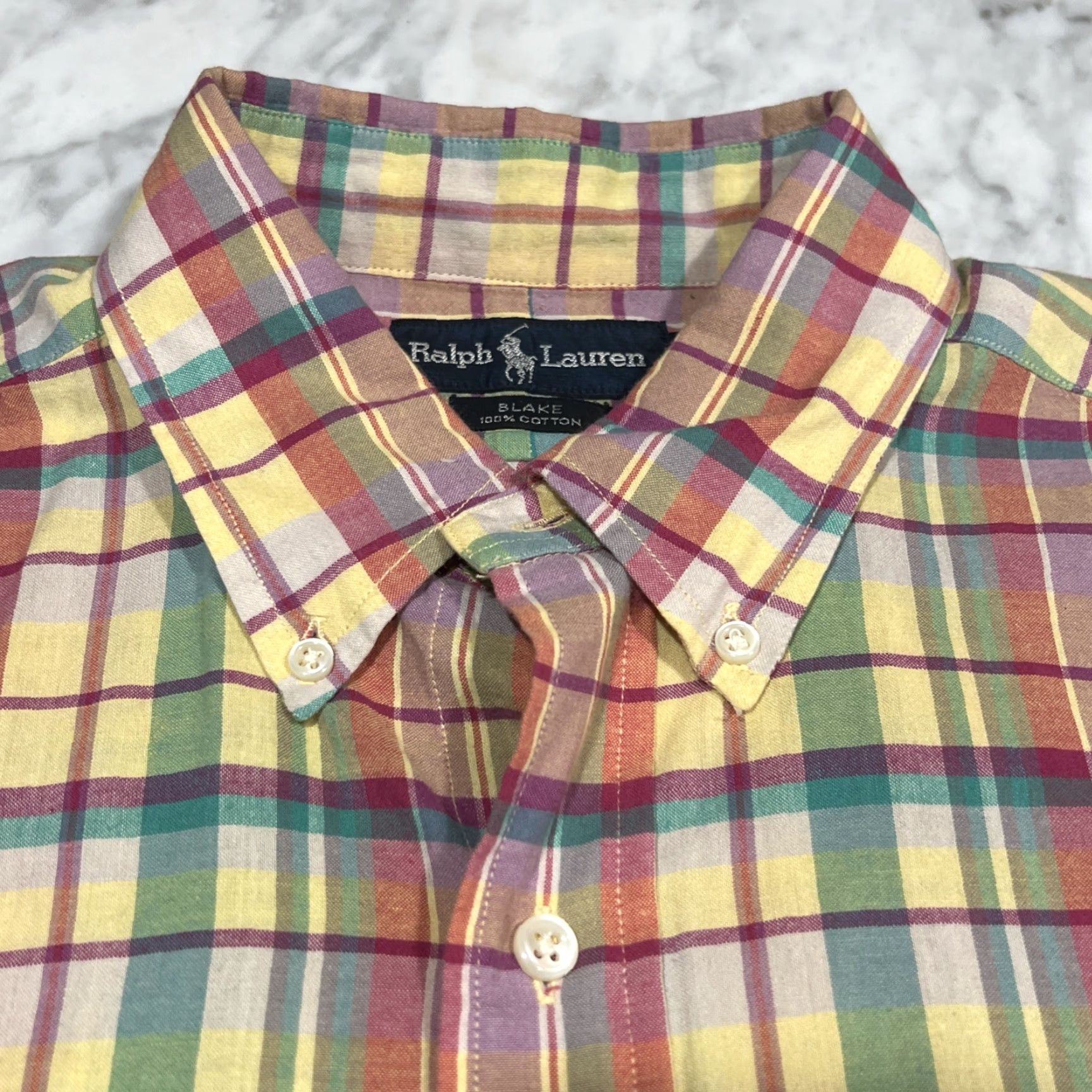 Ralph Lauren Ralph Lauren Shirt Men L Blake Plaid Short Sleeve Button-Down Colorful Cotton Size US L / EU 52-54 / 3 - 5 Thumbnail