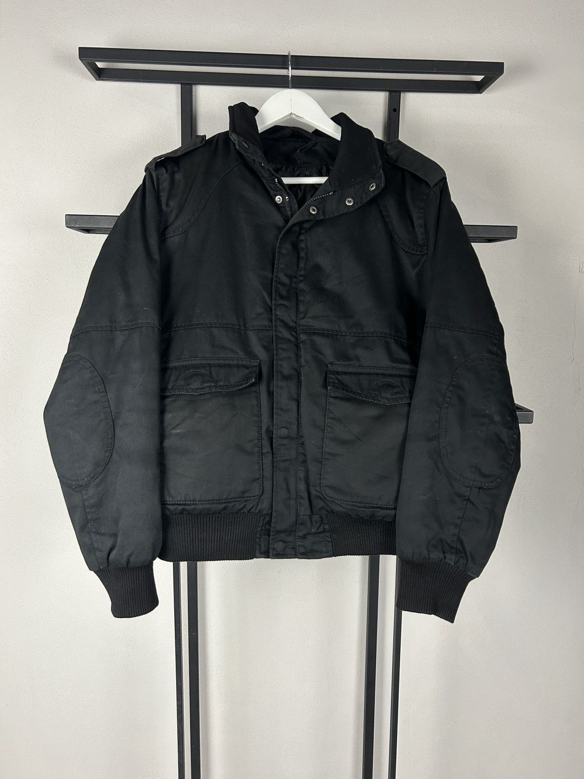 Japanese Brand VTG Avant Garde Rick Owens Style Cargo WAX Bomber Jacket 90s Size US M / EU 48-50 / 2 - 1 Thumbnail