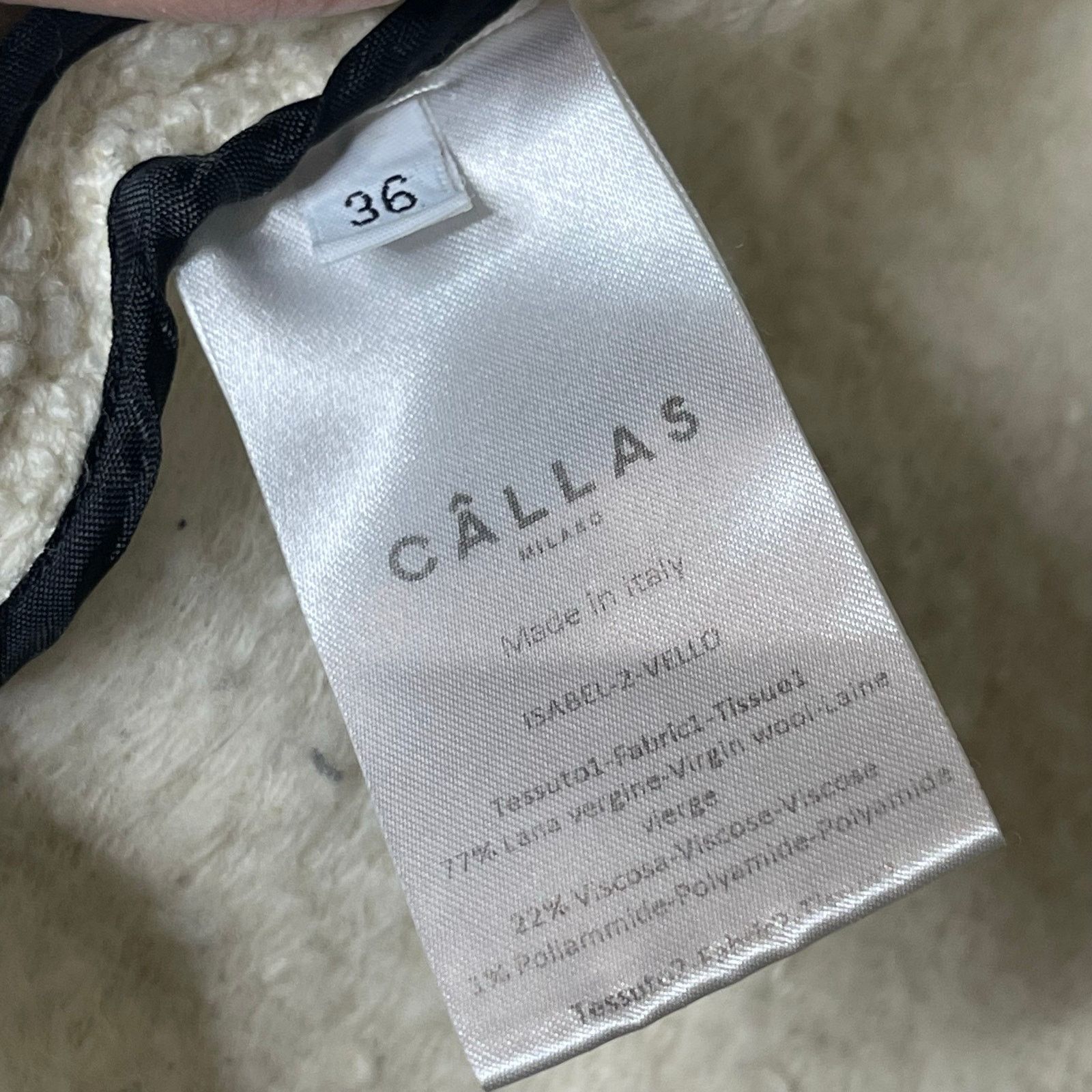 Other CALLAS MILANO Isabel Two-tone Bouclé Jacket In Weiss Size XS / US 0-2 / IT 36-38 - 6 Thumbnail