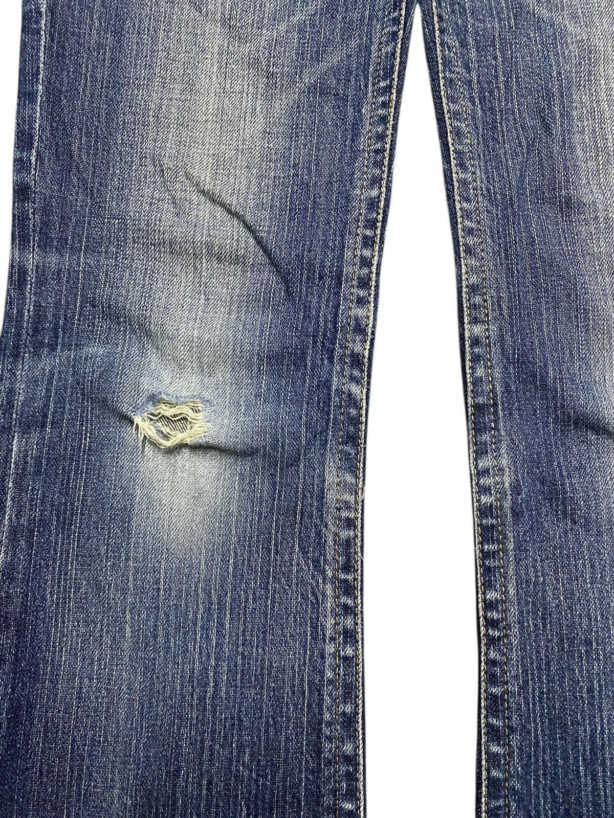 Japanese Brand Vintage Japanese Brand Rush Hour Denim Distressed Flare Jean Size US 28 / EU 44 - 7 Thumbnail