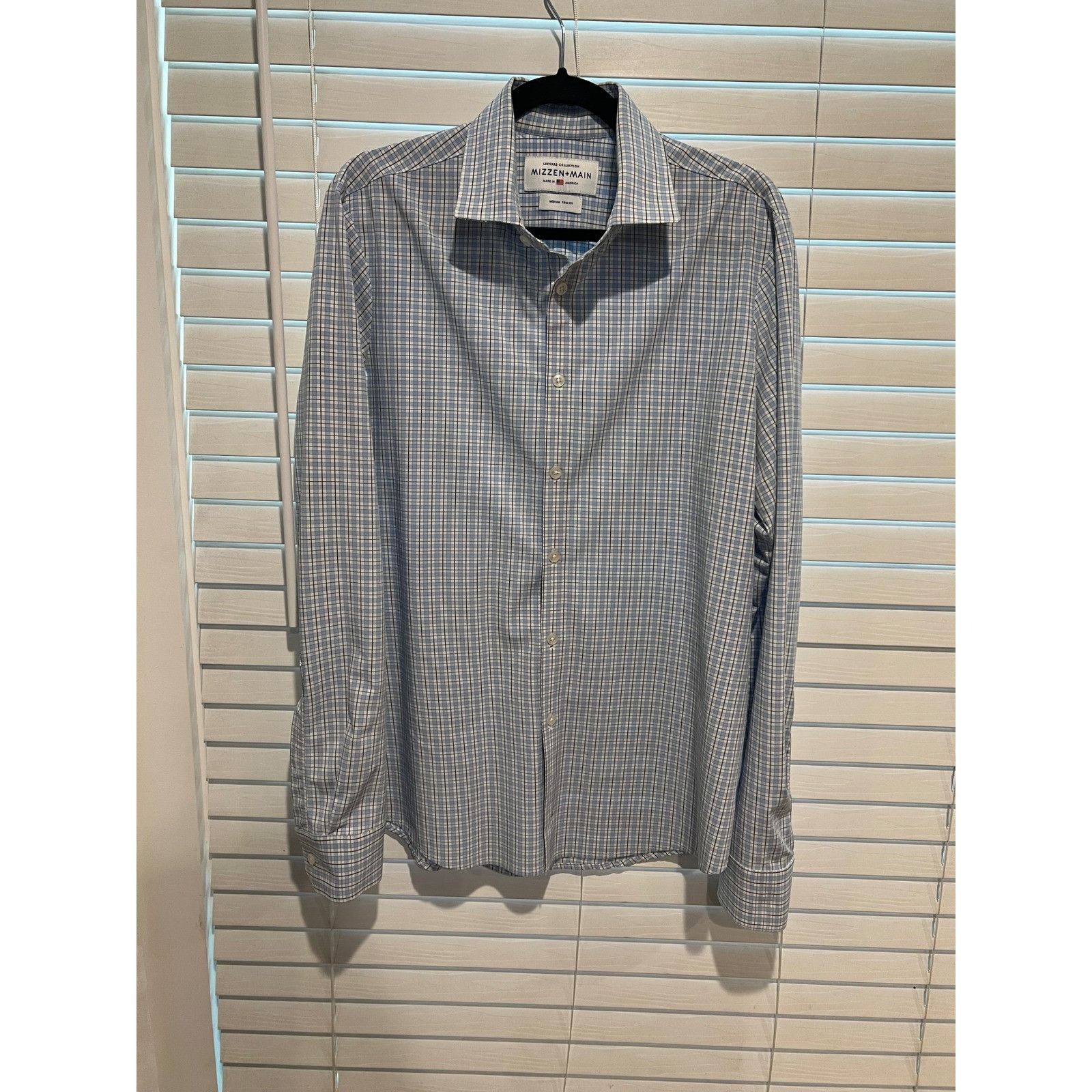Mizzen+Main Mizzen + Main Leeward Collection Blue Checkered Trim Fit Lon Size US M / EU 48-50 / 2 - 1 Thumbnail