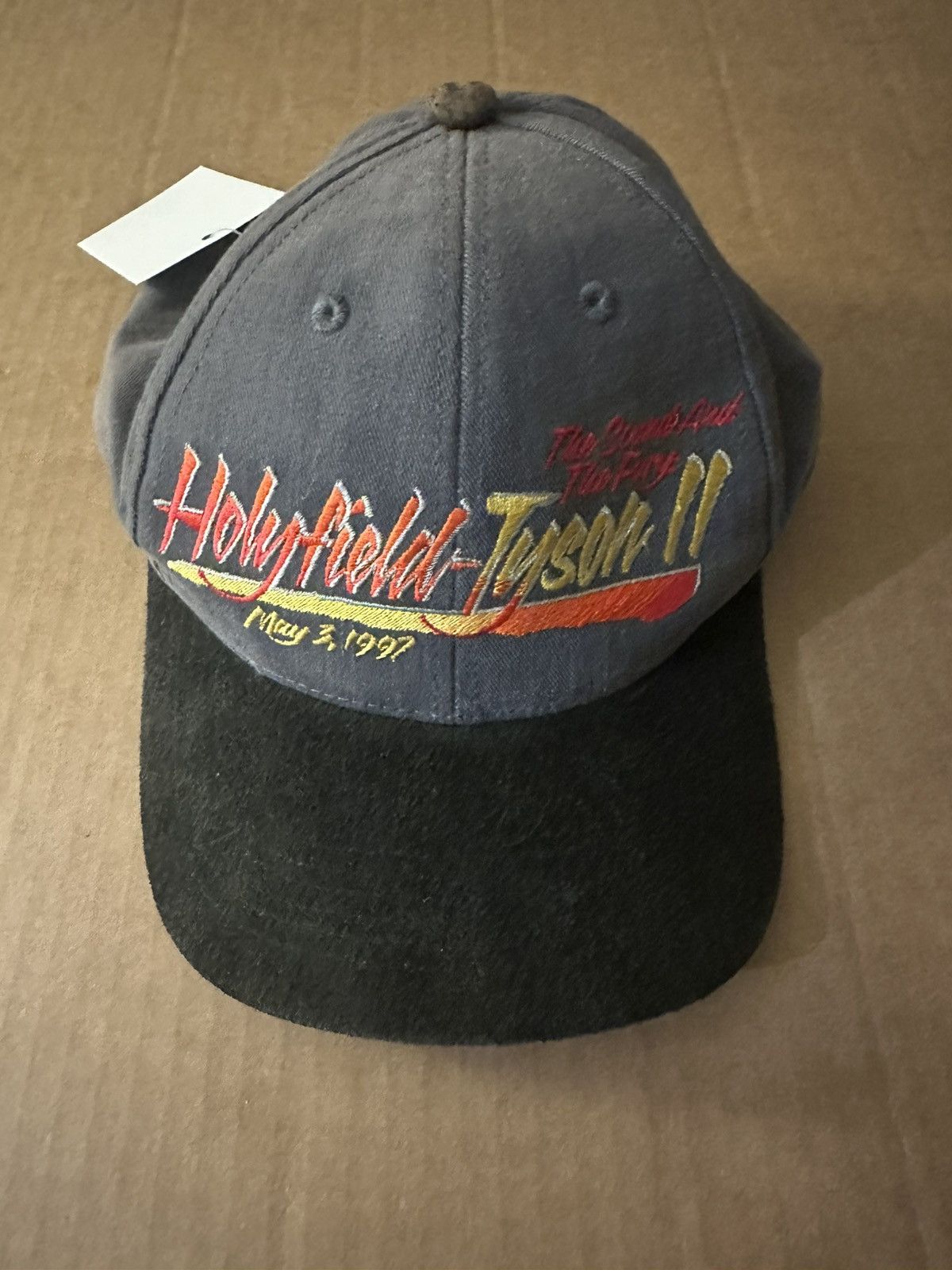 Vintage Tyson Holyfield 2 fight hat 1997 Size ONE SIZE - 1 Thumbnail