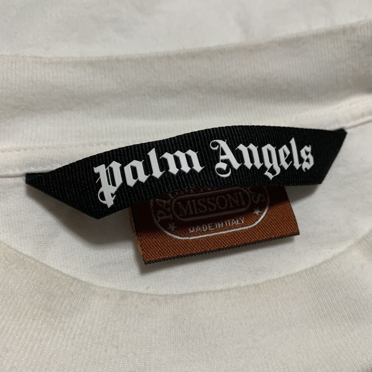 Palm Angels Palm Angels Large Missoni Spray Paint White Tee Size US L / EU 52-54 / 3 - 6 Thumbnail