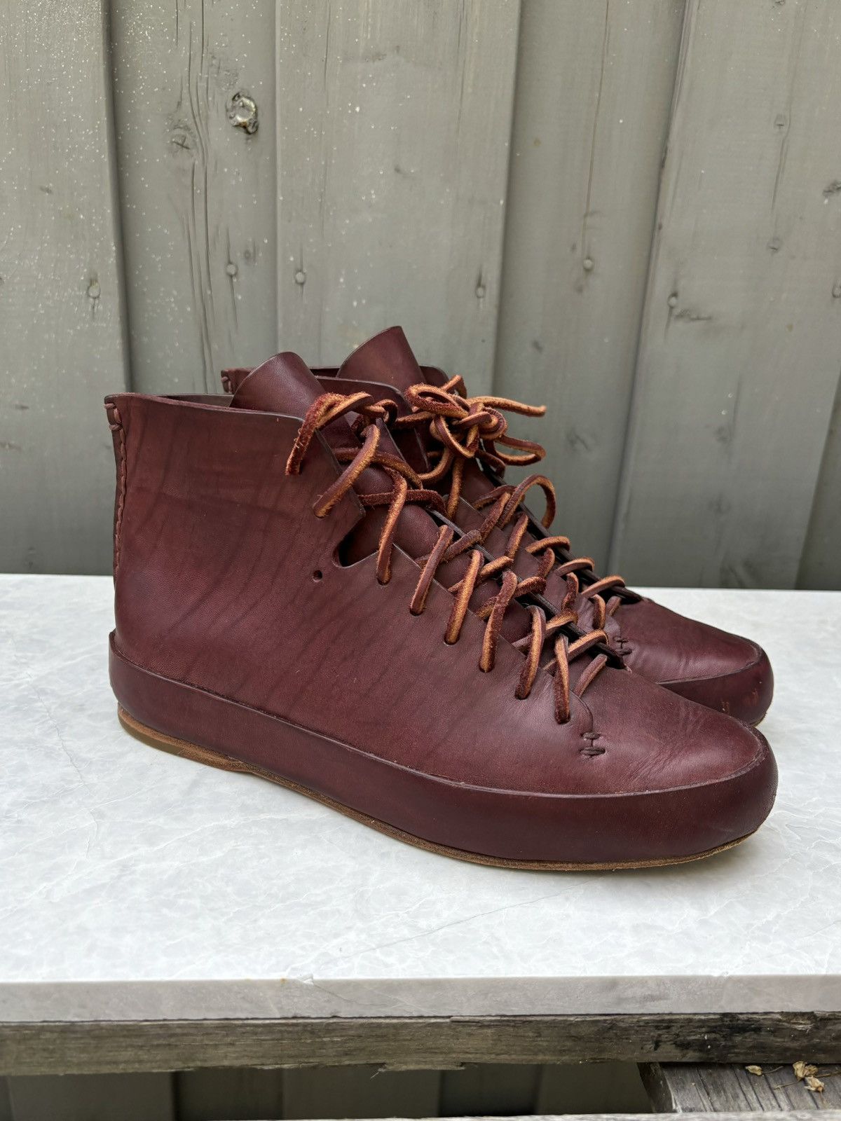 Designer × Feit Feit Classic High Leather Shoes Size 37 - 7 Goodyear Oxblood Size US 7 / IT 37 - 2 Thumbnail