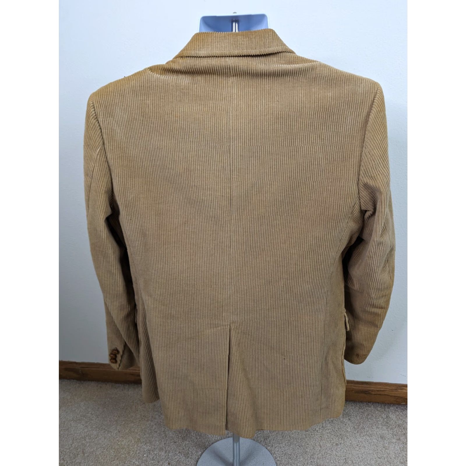 Vintage VINTAGE Mens Tan Corduroy Blazer Sport Coat Suit Jacket Sz 42R /Medium Size 42R - 2 Thumbnail