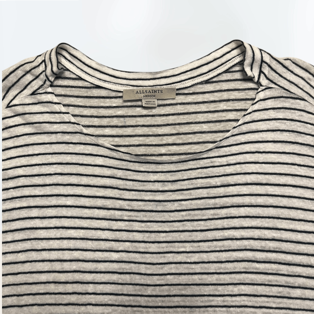 Allsaints Women's All Saints Striped Pina Bar Tee Shirt Size M Size M / US 6-8 / IT 42-44 - 2 Thumbnail