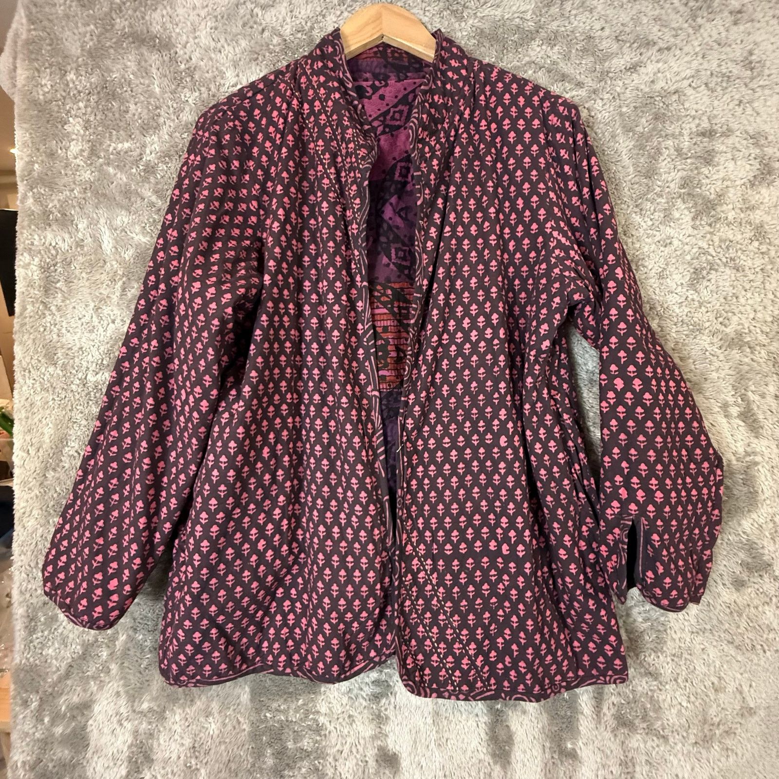 Other Dignity Not Charity Cotton Quilted Reversible Jacket L India Size L / US 10 / IT 46 - 5 Thumbnail
