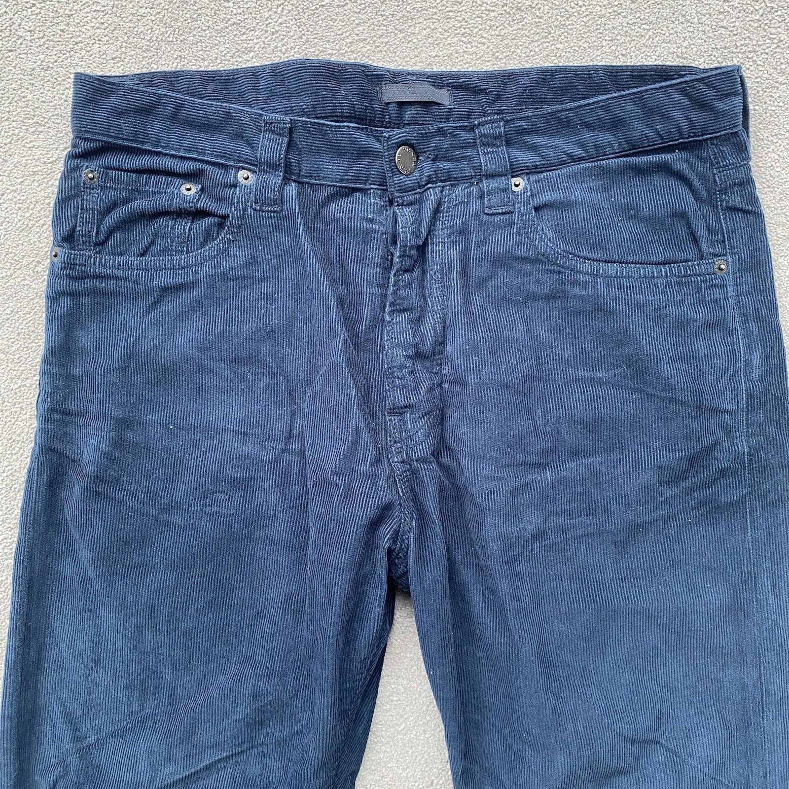 Prada Prada Corduroy Trousers 30” Waist Navy Blue Size US 30 / EU 46 - 2 Thumbnail