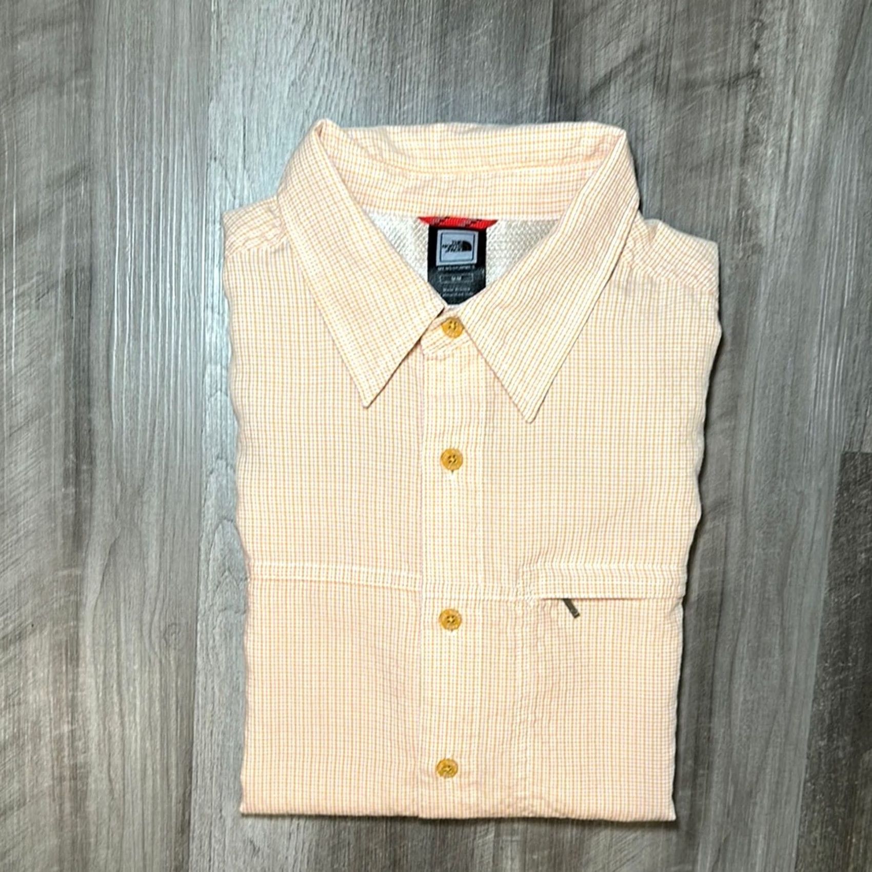 The North Face The North Face Modal Blend Short Sleeve Button Down M Men Gold 70% Modal 30% Polyester Shirt Mens Short Sleeve Casual Plaid 90s? Size US 31 - 2 Thumbnail