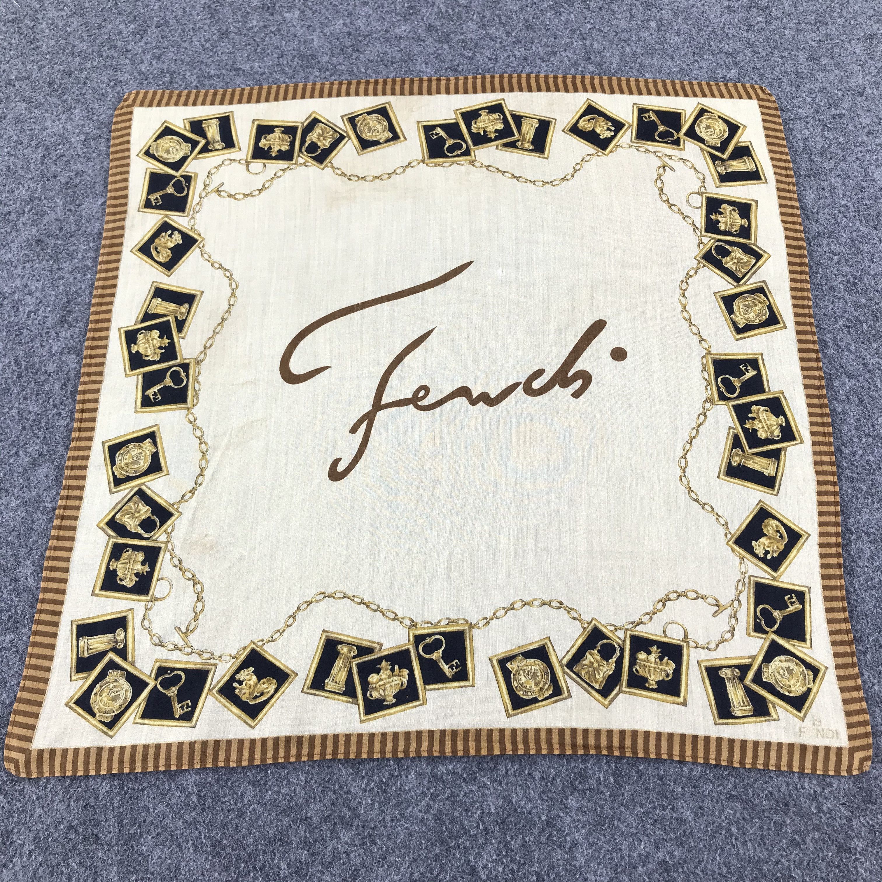 Japanese Brand Fendi Handkerchief Neckerchief Bandana H395 Size ONE SIZE - 3 Thumbnail
