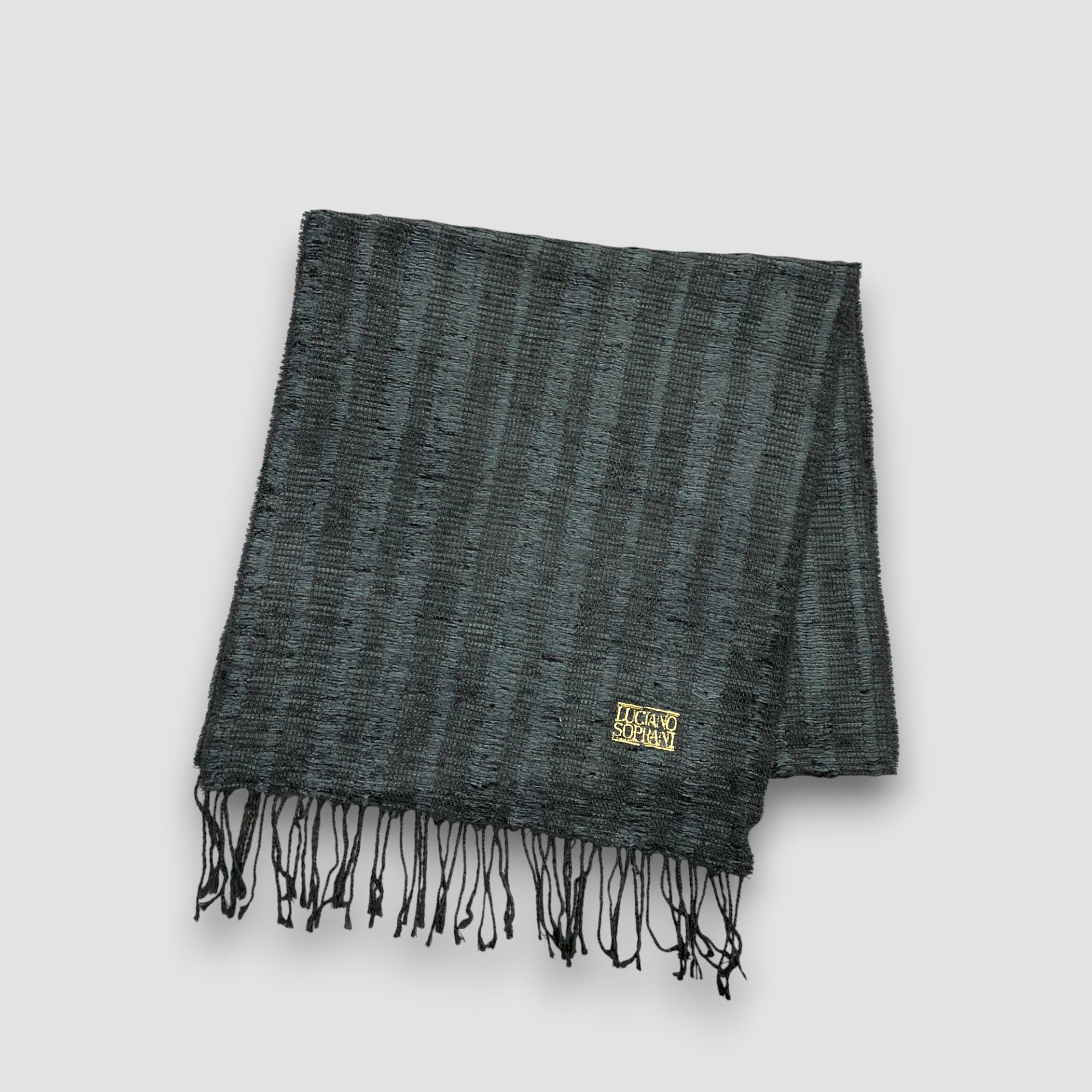Japanese Brand Vintage Luciano Soprani Scarf Muffler Wool Fringe Scarves Size ONE SIZE - 3 Thumbnail