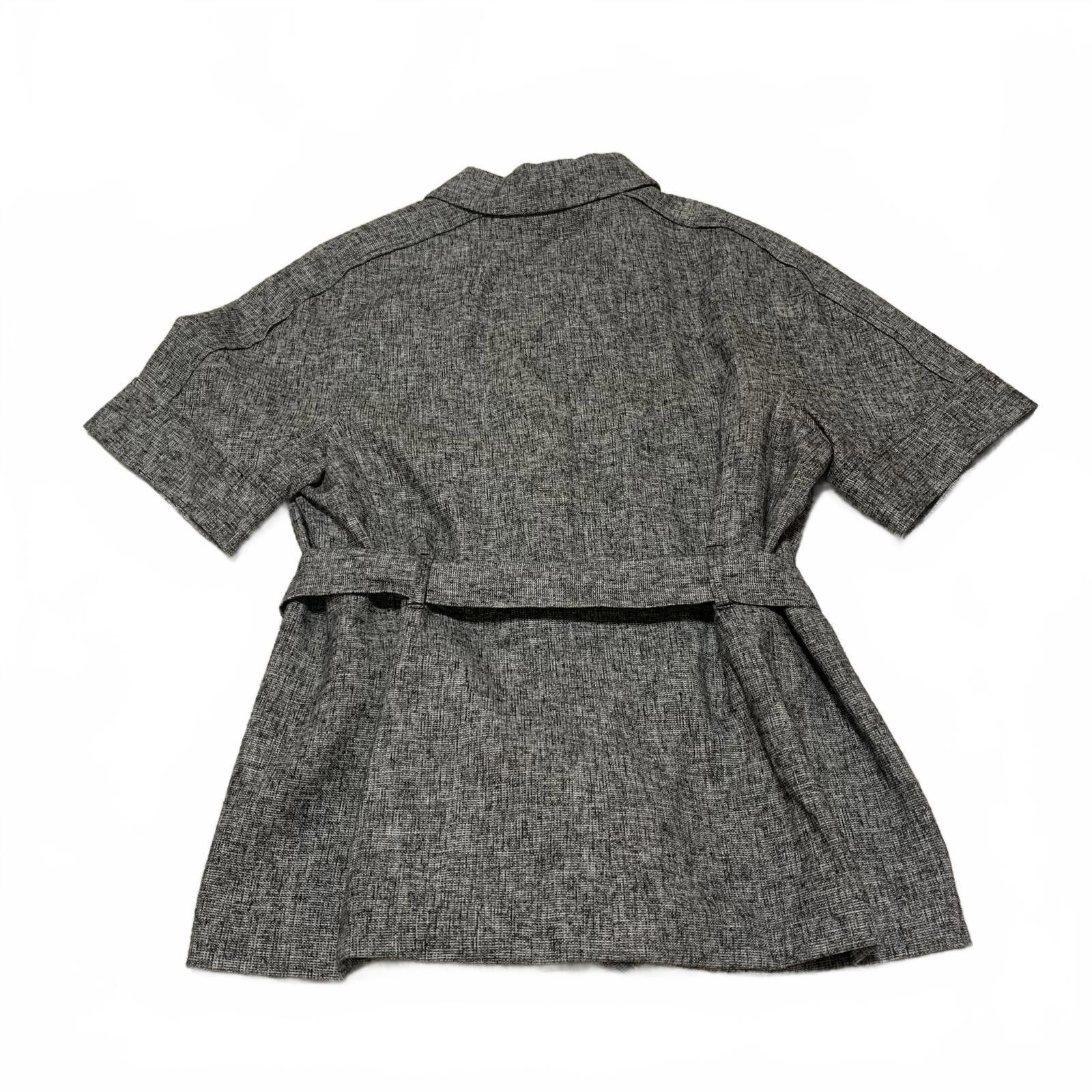 Ann Taylor Ann Taylor Women's Size 12 Gray Short Sleeve Belted Blazer Size XL / US 12-14 / IT 48-50 - 2 Thumbnail