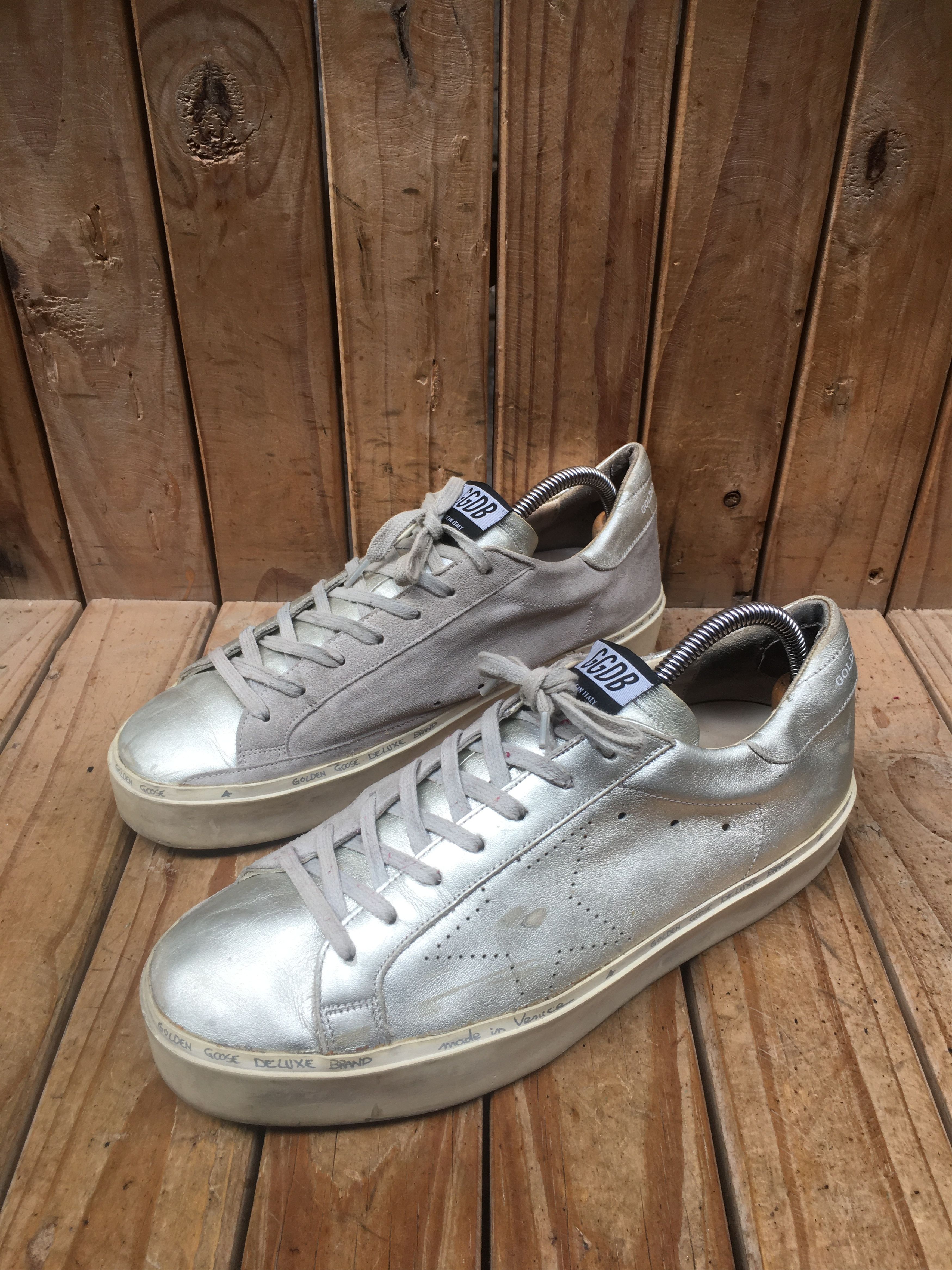 Golden Goose Golden goose deluxe HI STAR Gray leather sneakers EUR 42 Size US 9 / EU 42 - 1 Thumbnail