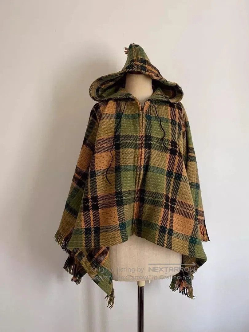 Kapital Kapital Check Hooded Cape Coat . Size US S / EU 44-46 / 1 - 2 Thumbnail