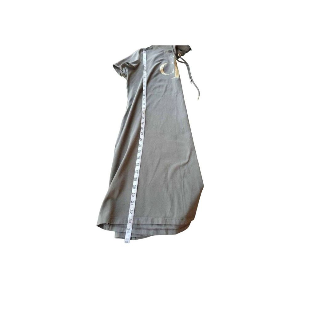 Calvin Klein Calvin Klein Women's Size M/L Short Sleeve Hoodie Dress Gray Size L / US 10 / IT 46 - 5 Thumbnail